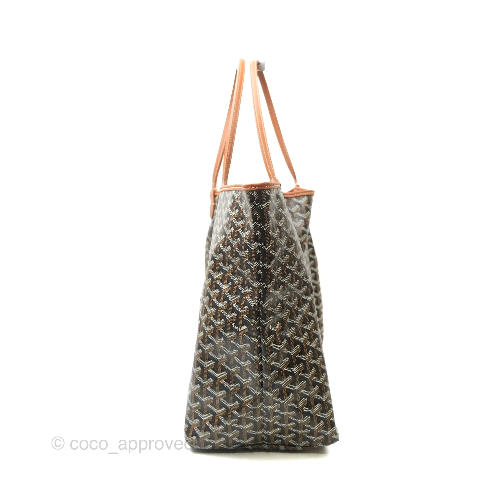 Goyard St. Louis GM Black/Tan Goyardine Canvas