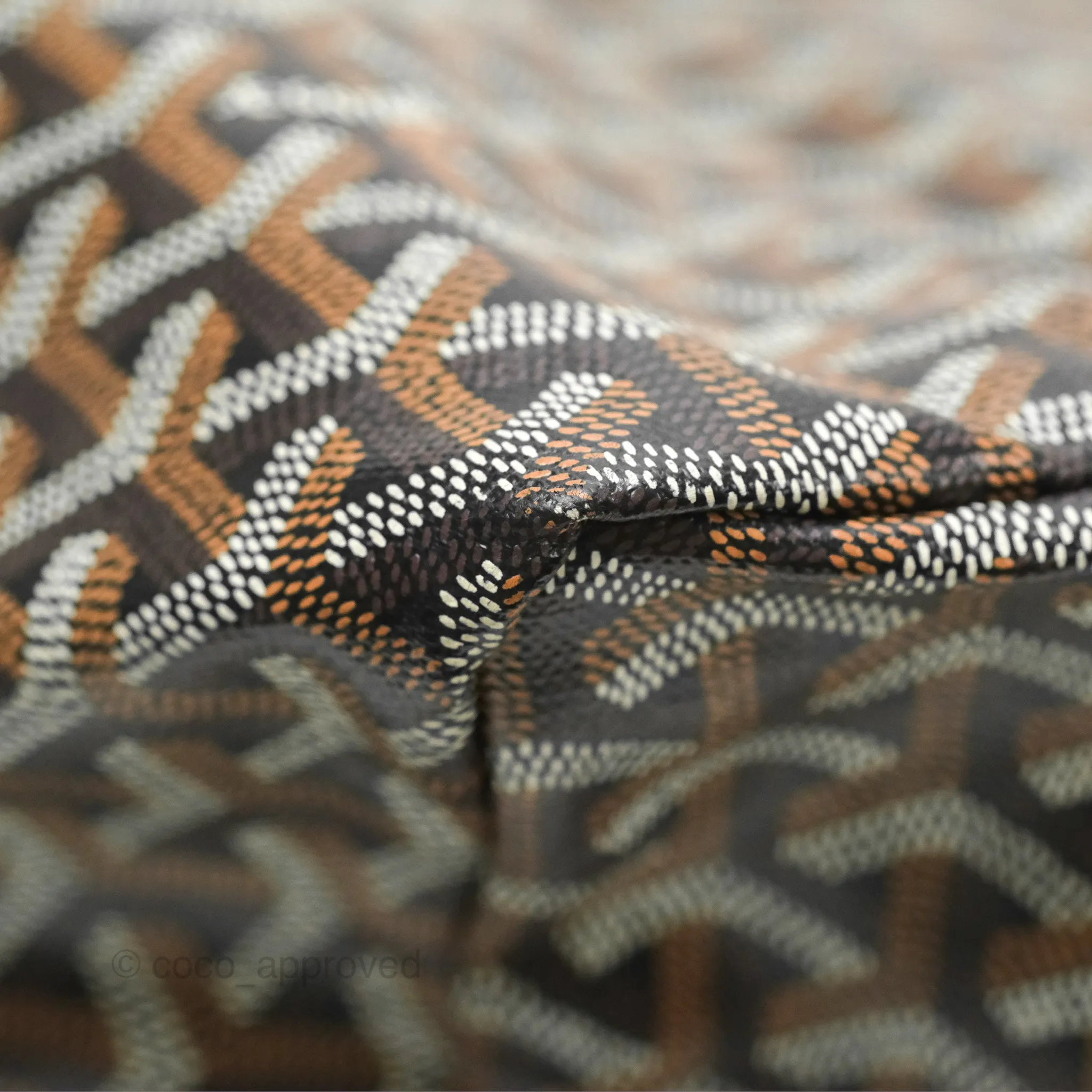 Goyard St. Louis GM Black/Tan Goyardine Canvas