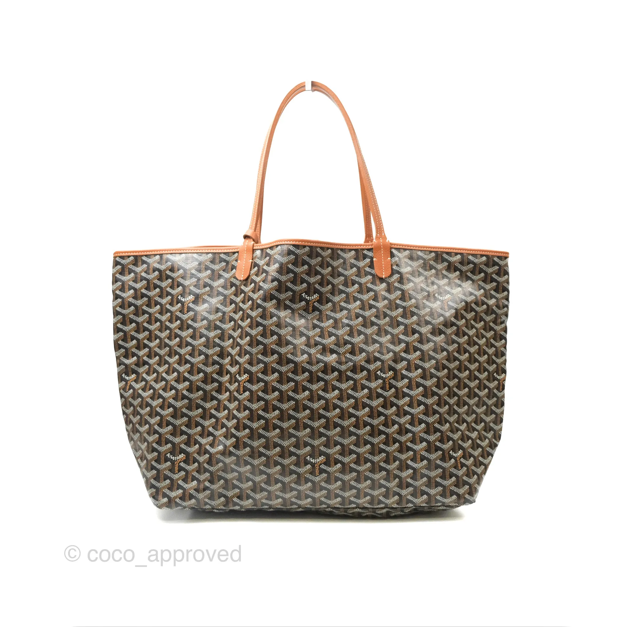 Goyard St. Louis GM Black/Tan Goyardine Canvas