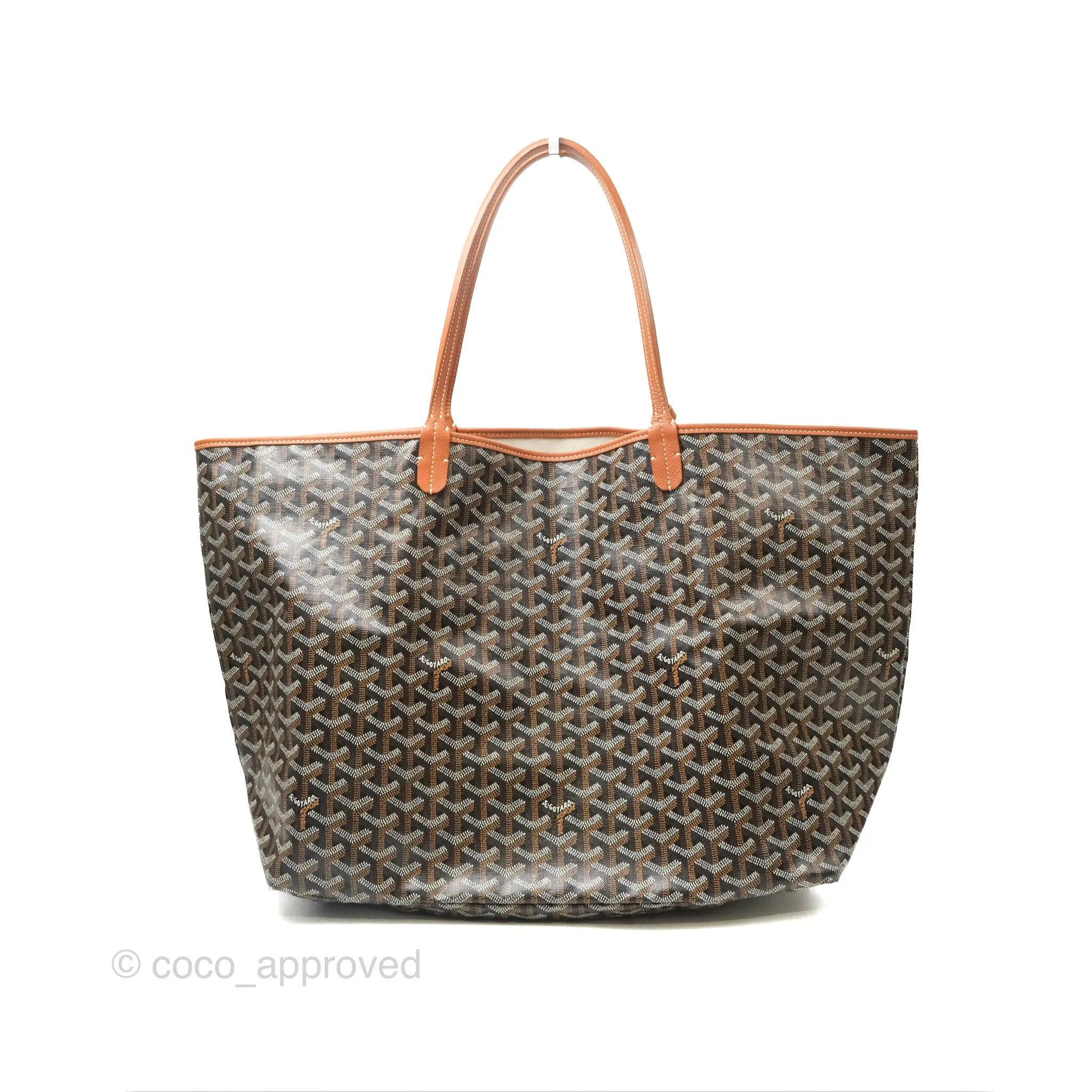 Goyard St. Louis GM Black/Tan Goyardine Canvas