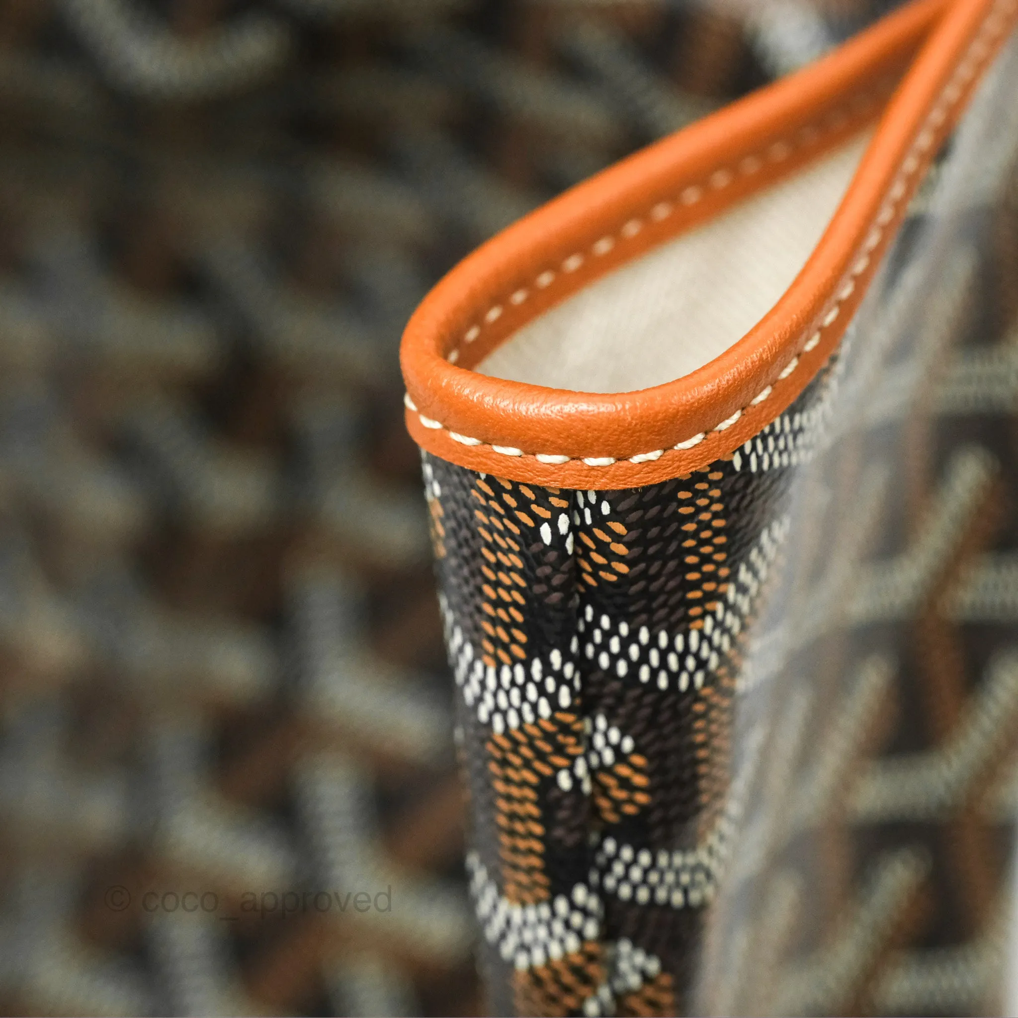 Goyard St. Louis GM Black/Tan Goyardine Canvas