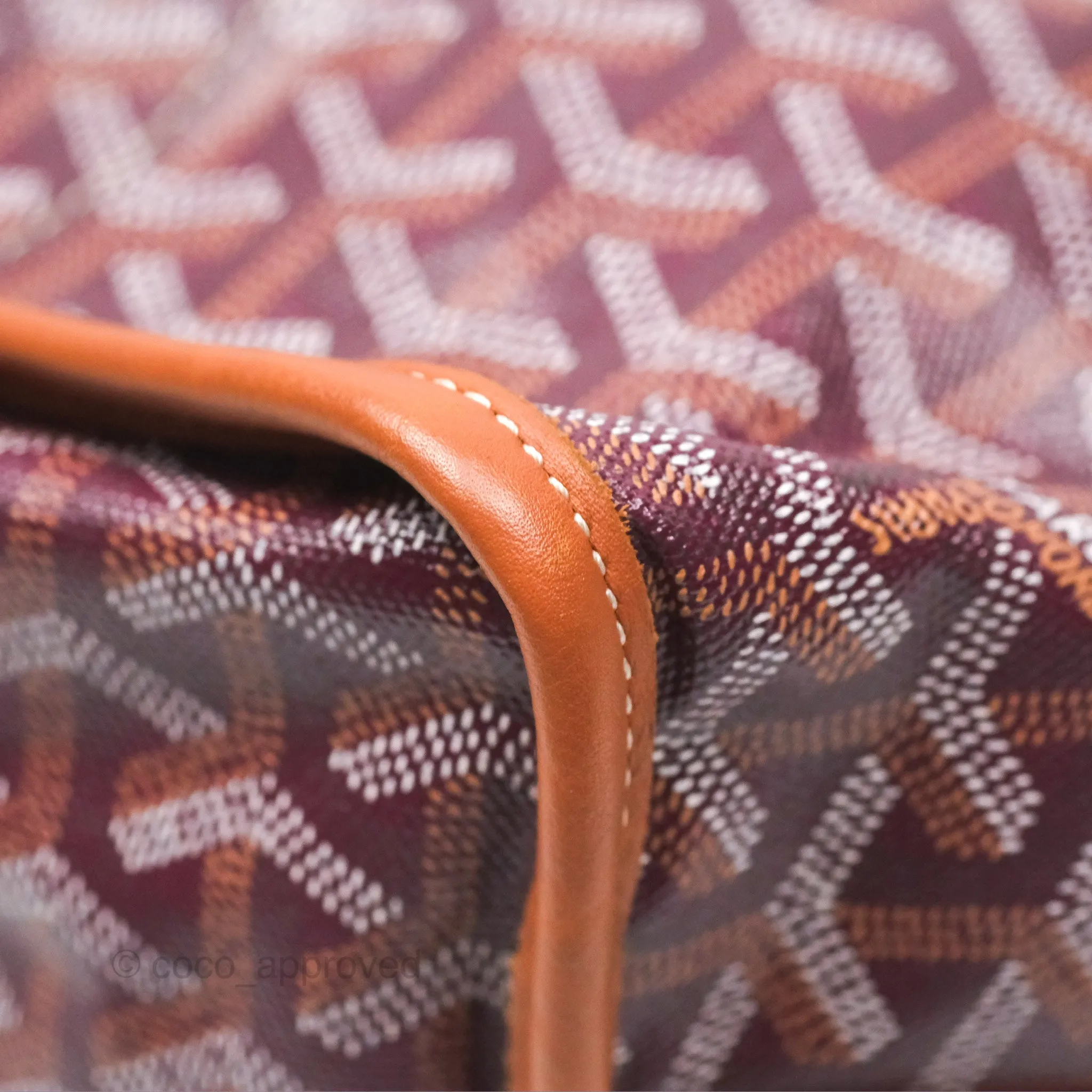 Goyard St Louis Pertuis Tote PM Burgundy