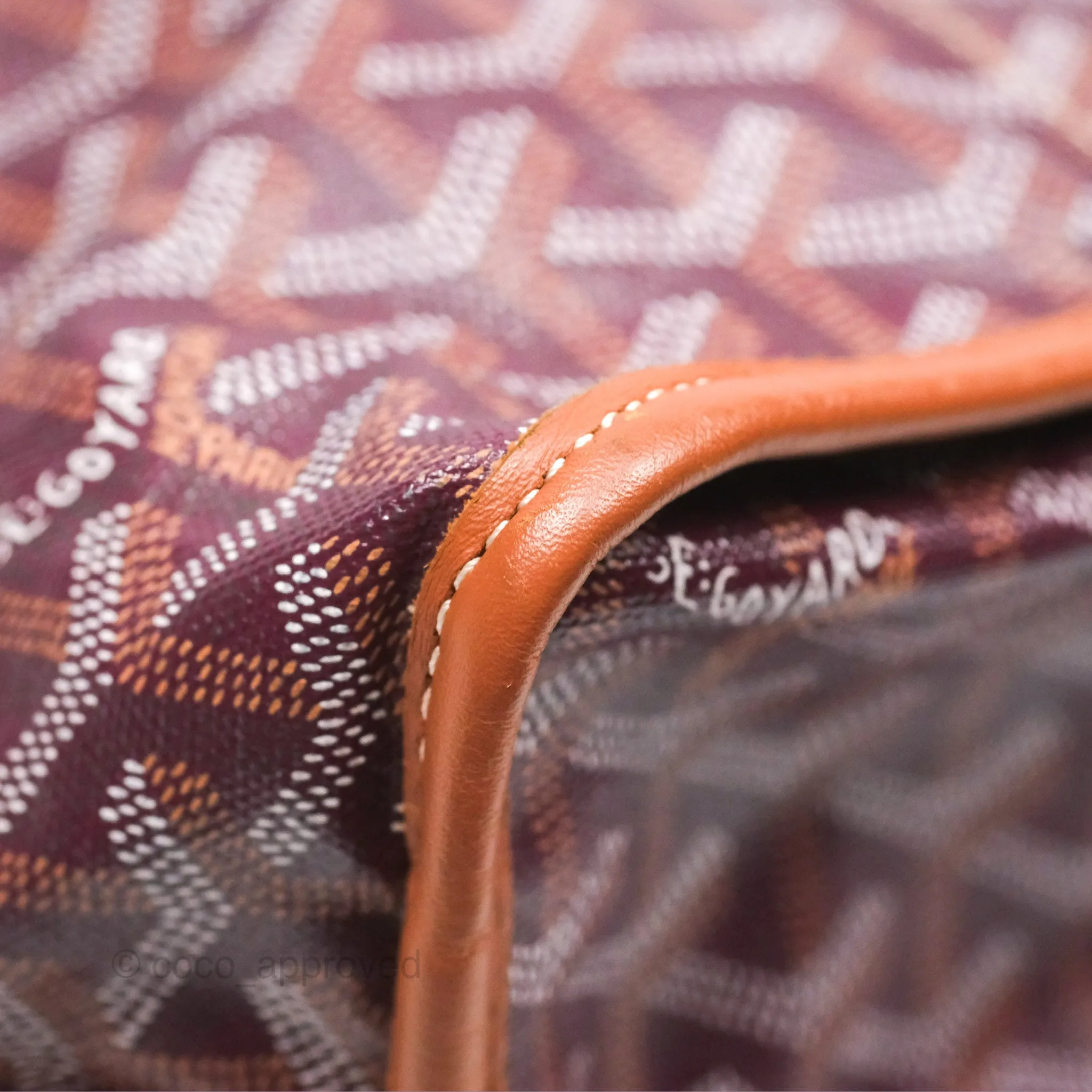 Goyard St Louis Pertuis Tote PM Burgundy