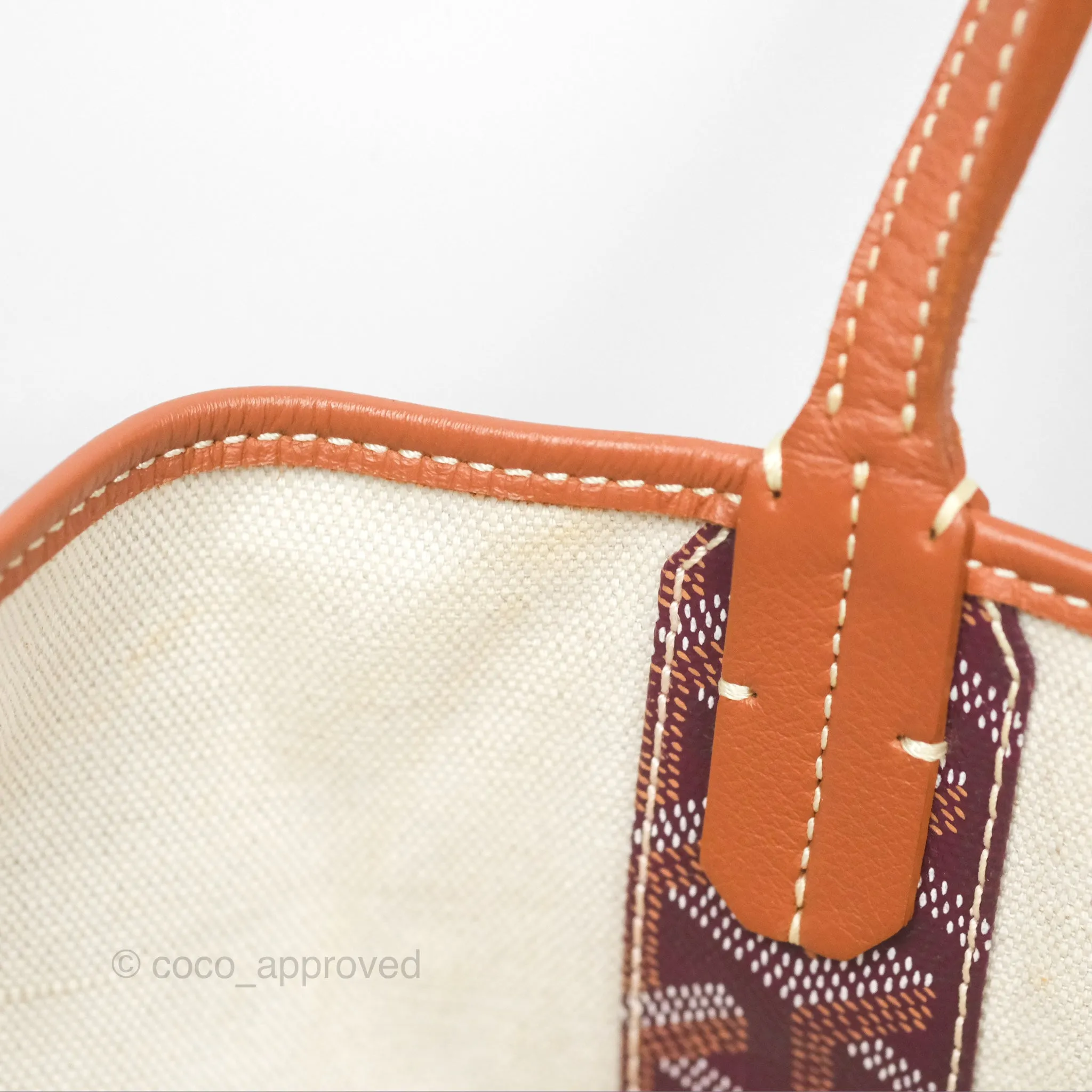 Goyard St Louis Pertuis Tote PM Burgundy