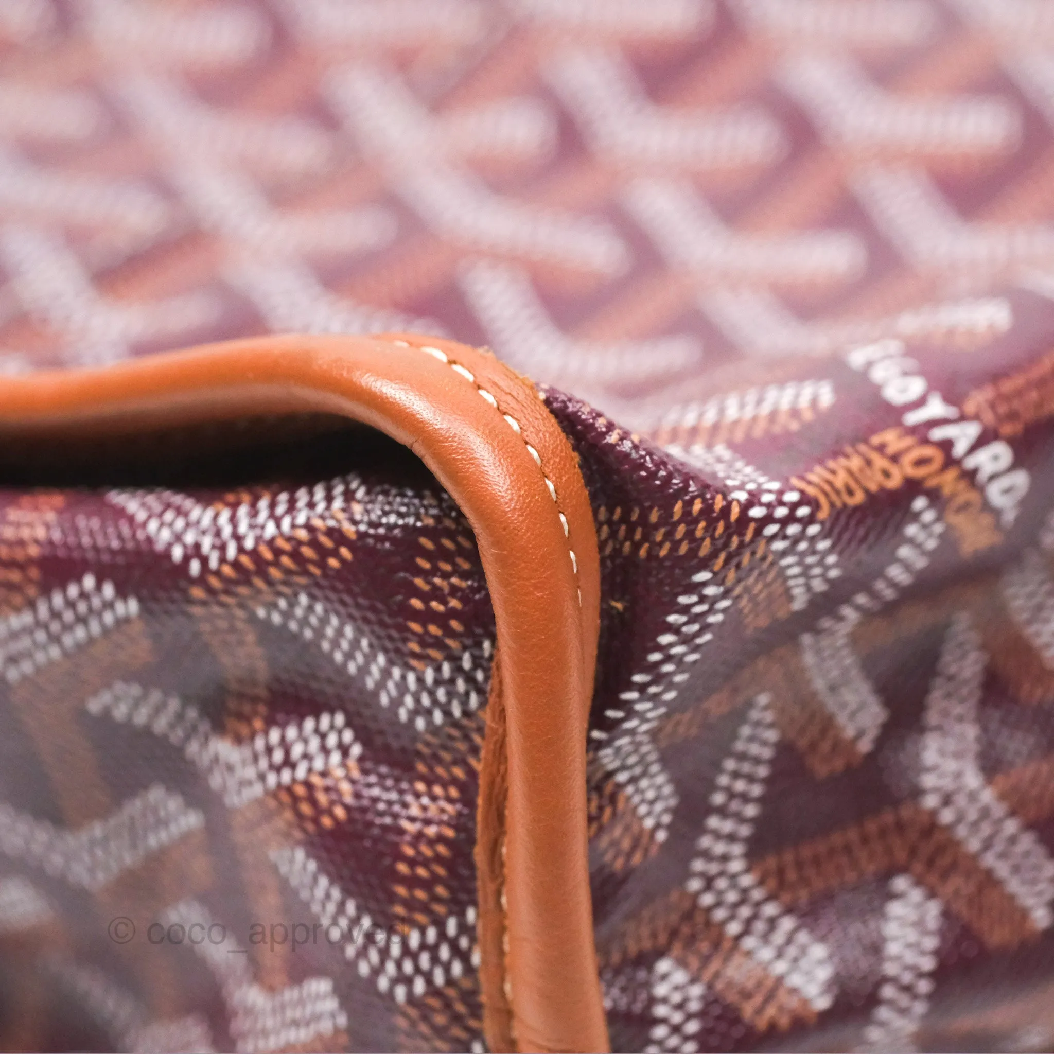 Goyard St Louis Pertuis Tote PM Burgundy