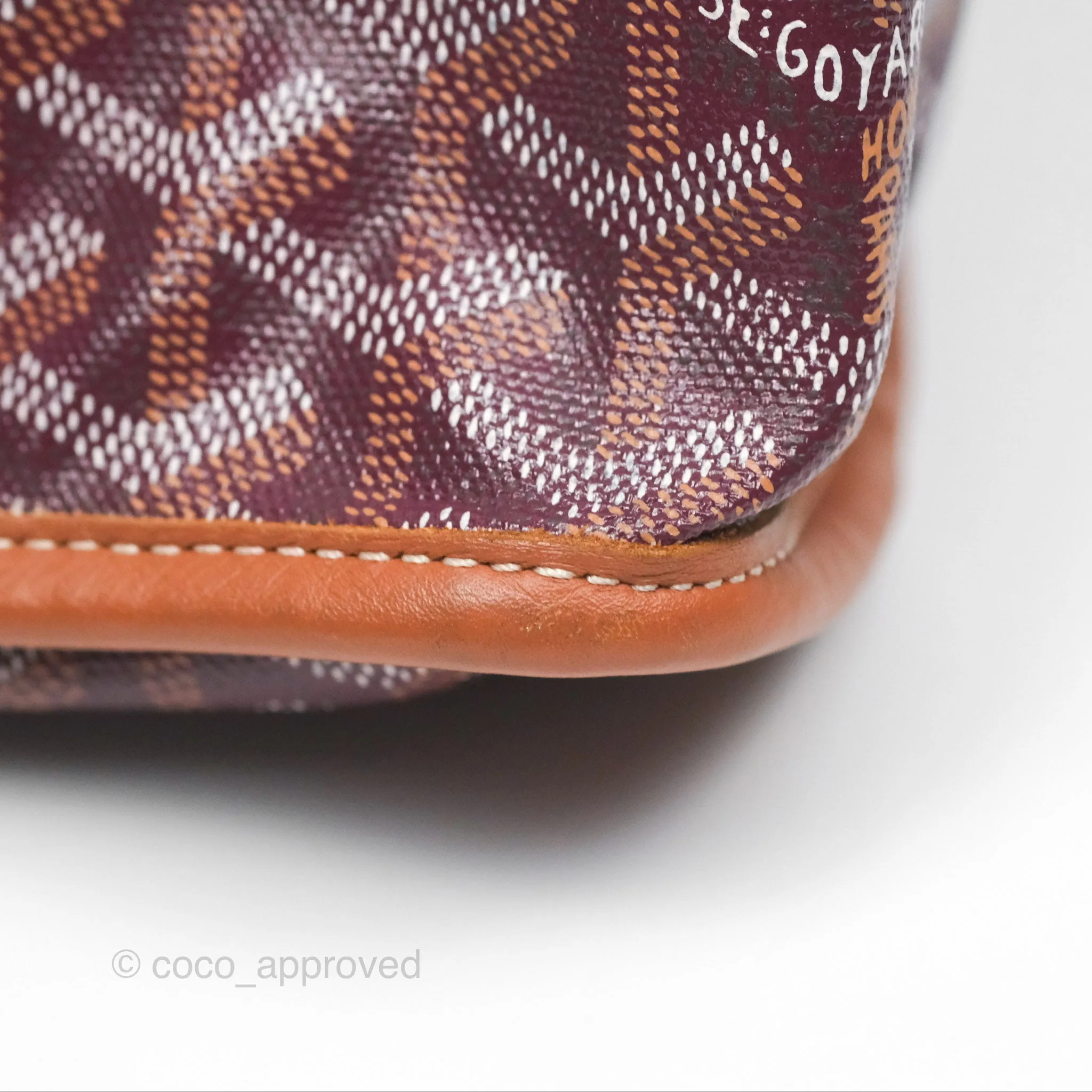 Goyard St Louis Pertuis Tote PM Burgundy