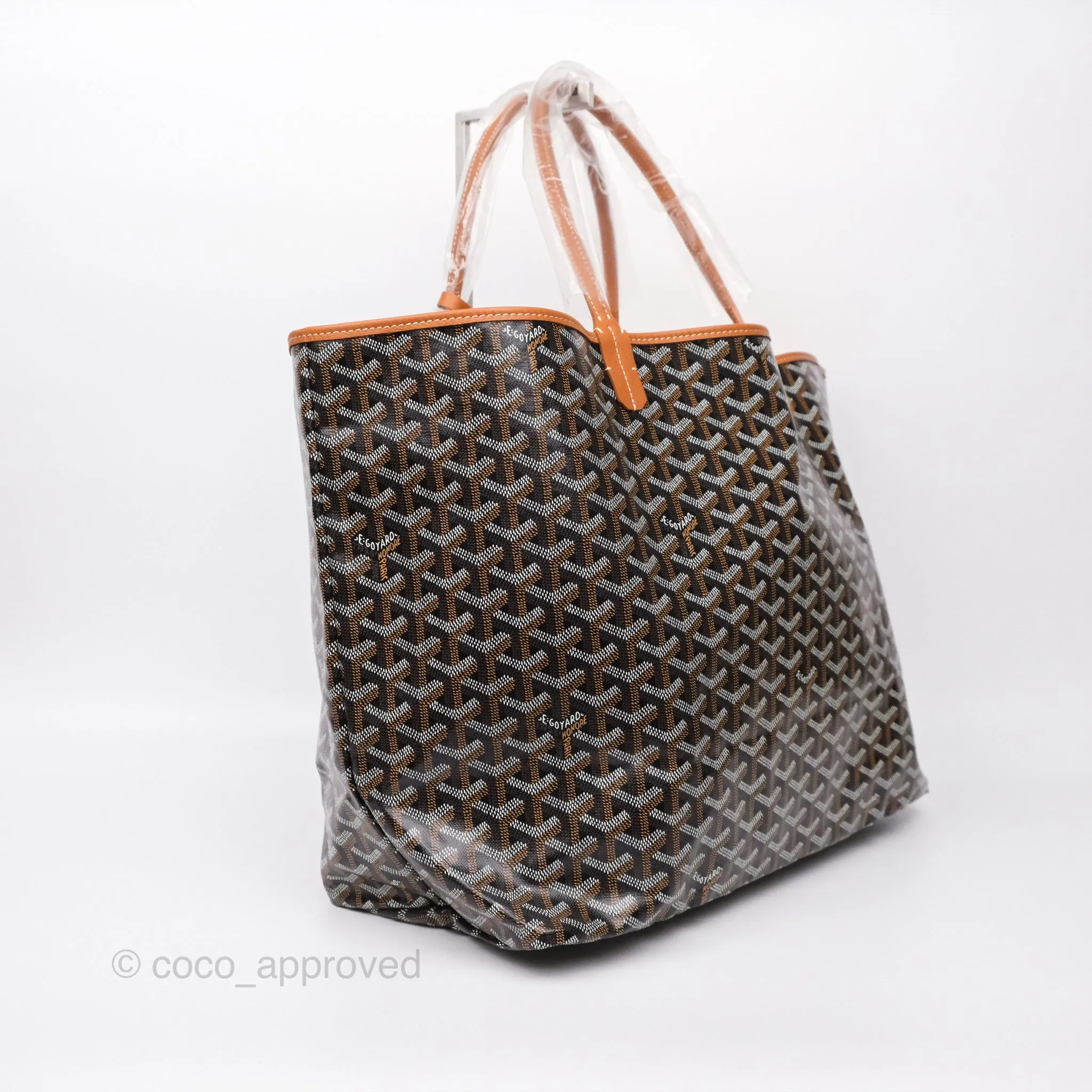 Goyard St. Louis Tote Bag GM Black/Tan