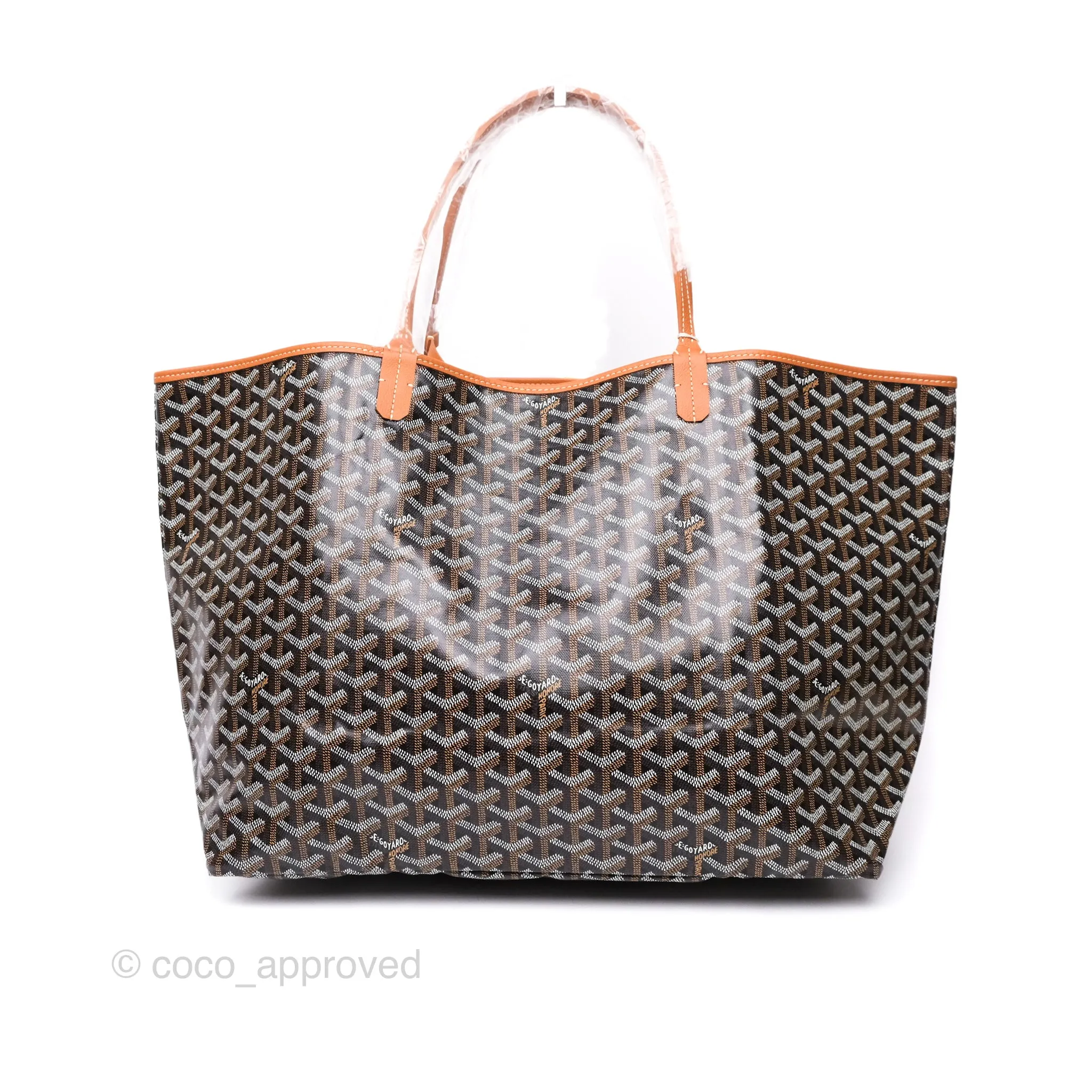 Goyard St. Louis Tote Bag GM Black/Tan