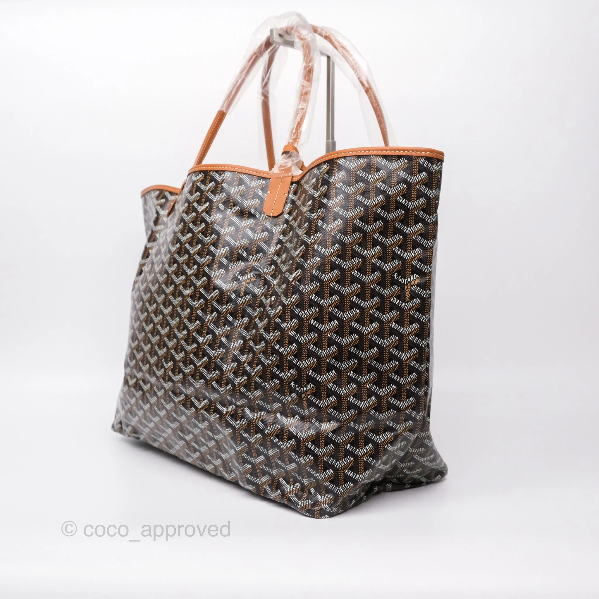 Goyard St. Louis Tote Bag GM Black/Tan
