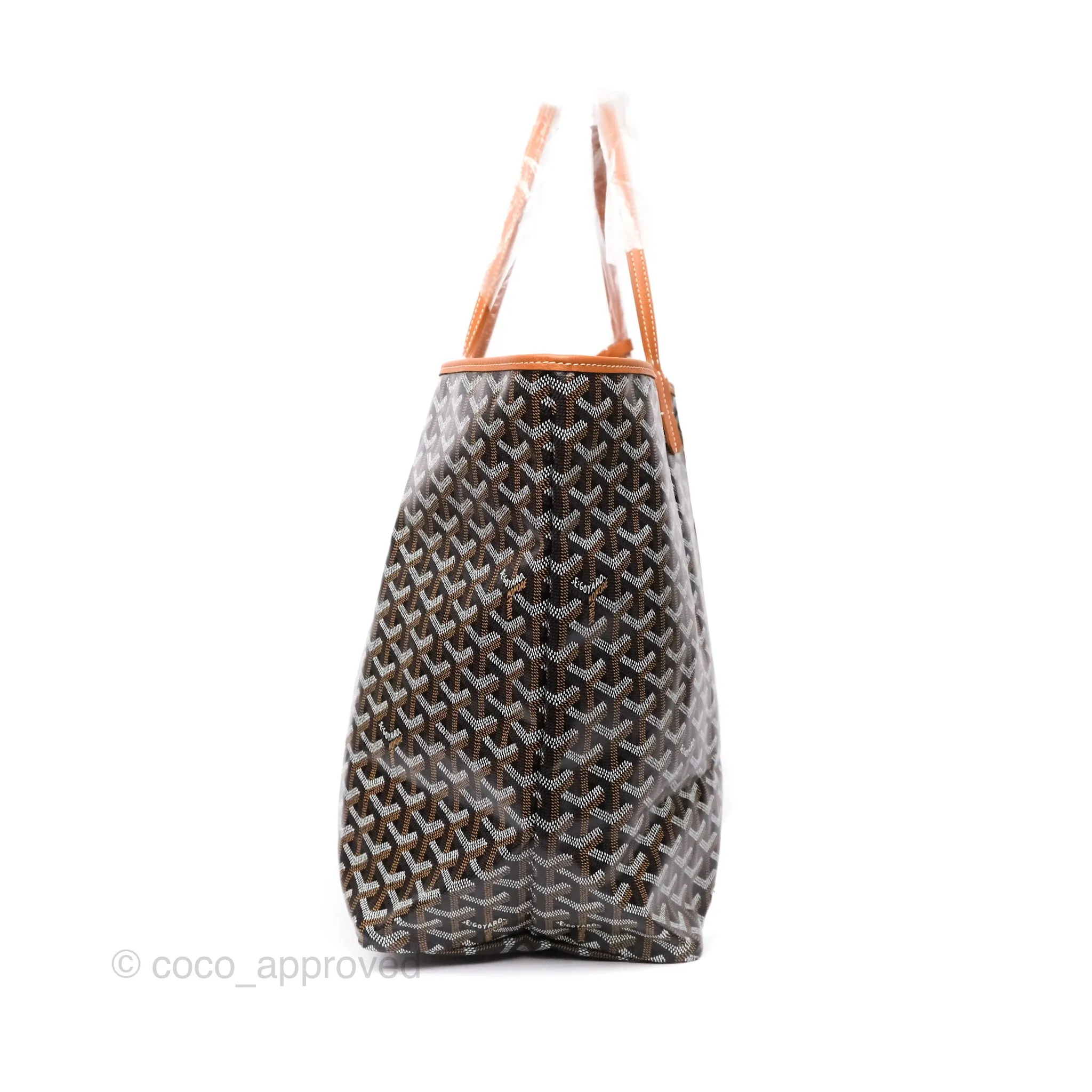 Goyard St. Louis Tote Bag GM Black/Tan