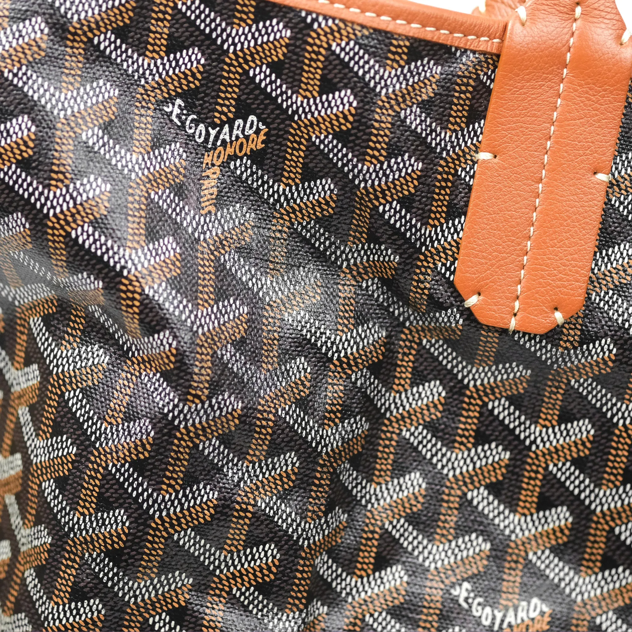 Goyard St. Louis Tote GM Black/Tan