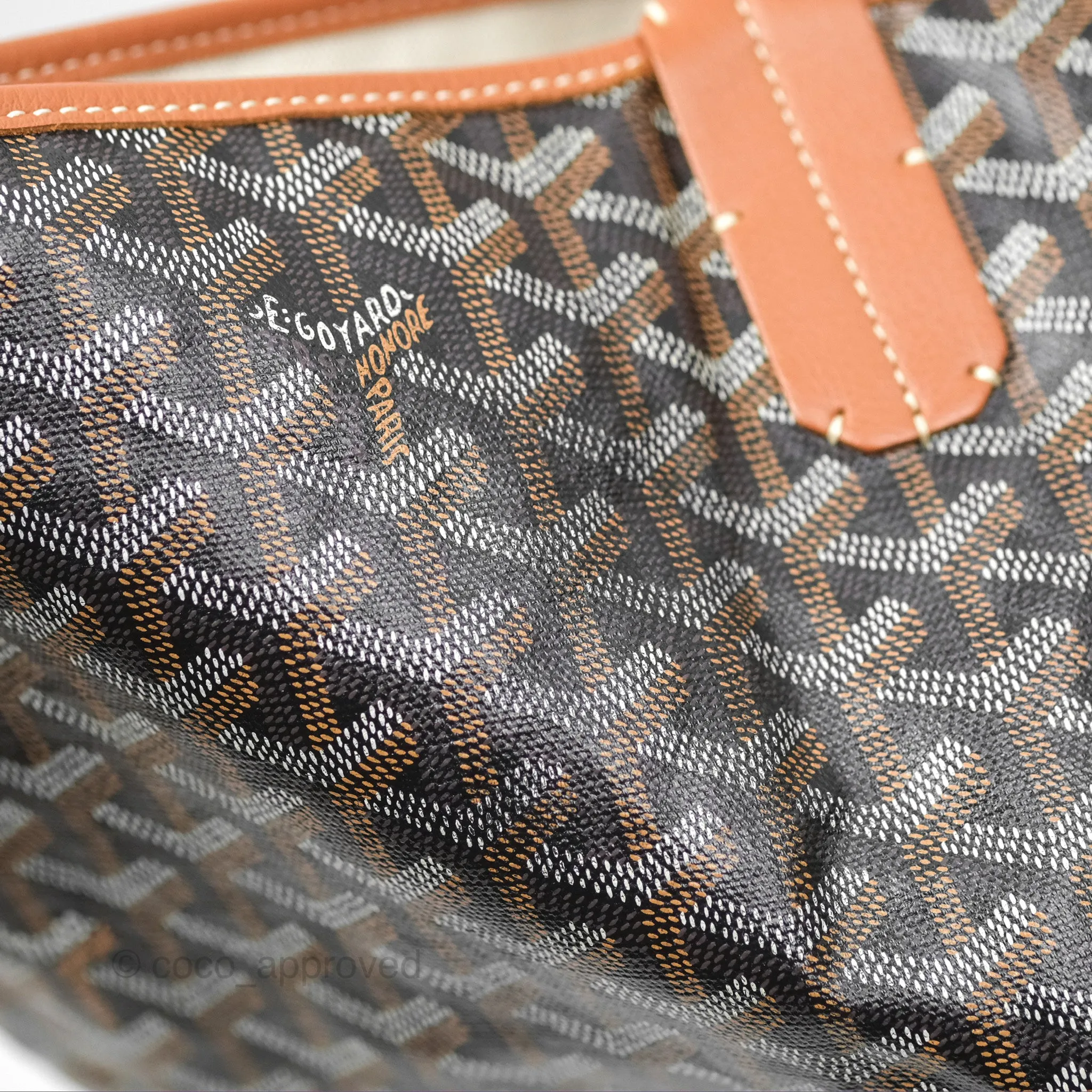 Goyard St. Louis Tote GM Black/Tan