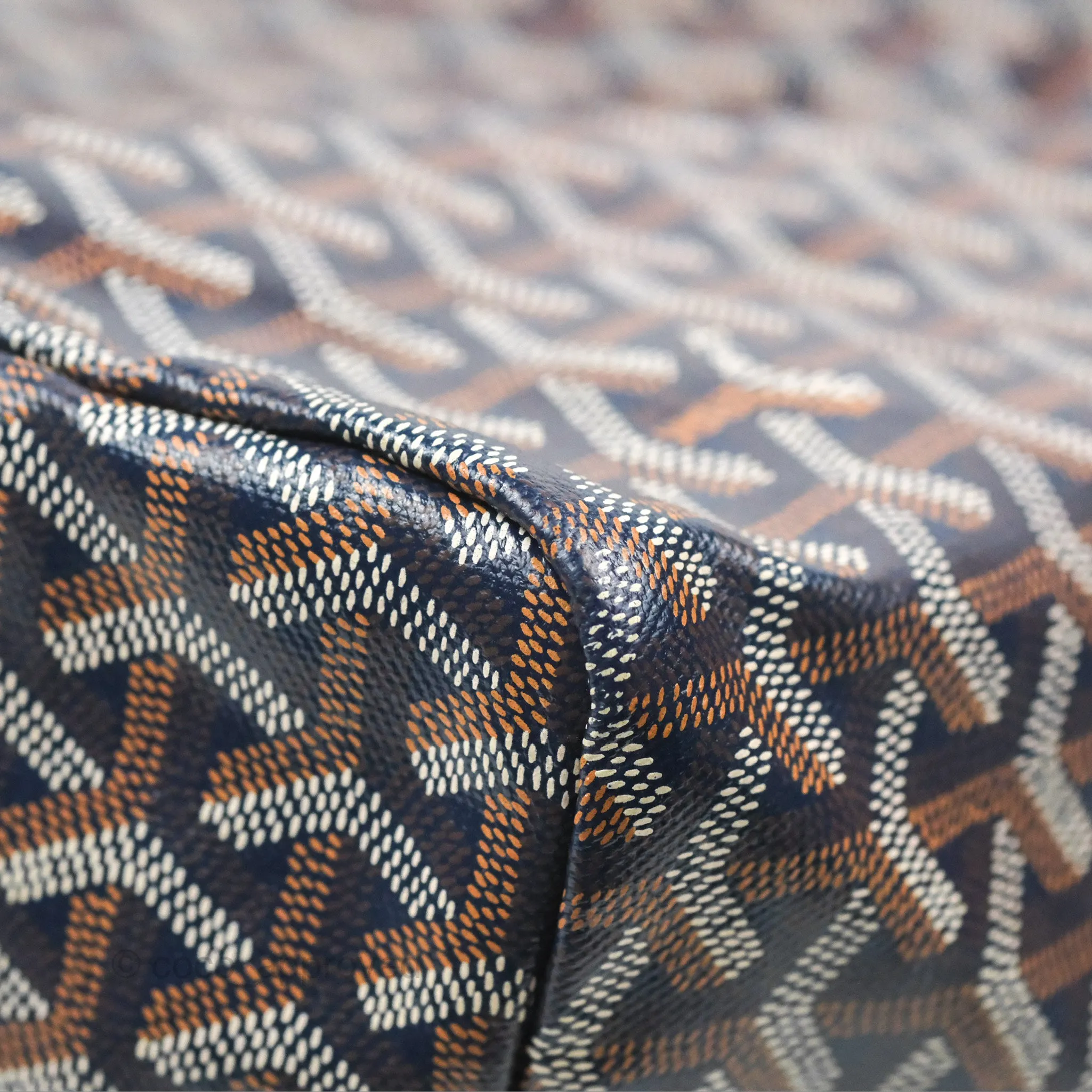 Goyard St. Louis Tote GM Navy/Tan