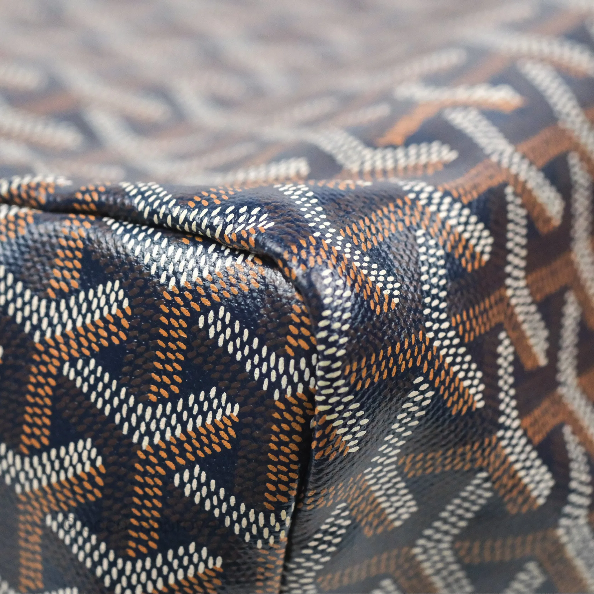 Goyard St. Louis Tote GM Navy/Tan