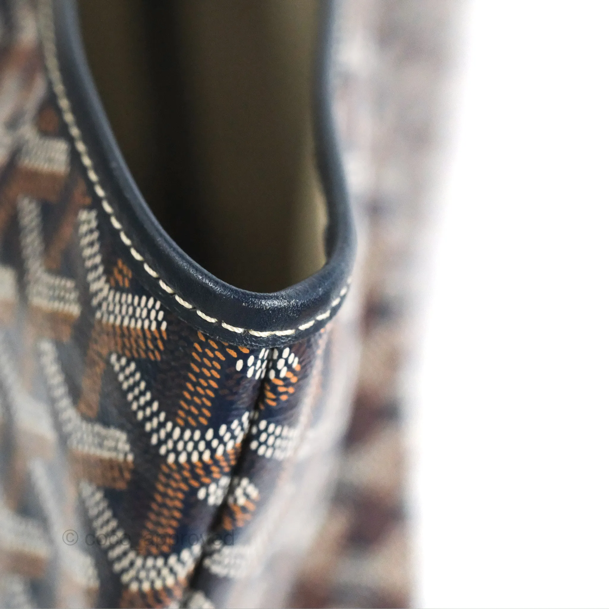 Goyard St. Louis Tote GM Navy/Tan