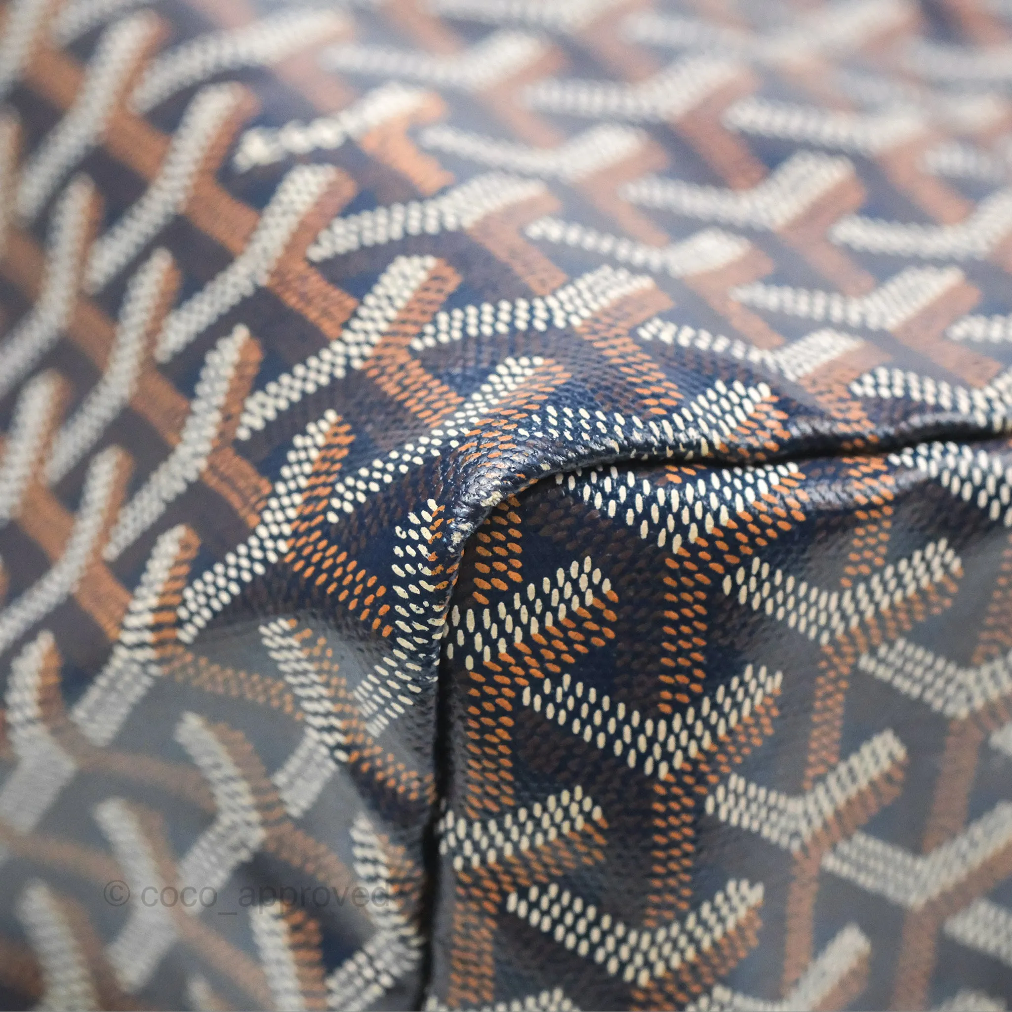Goyard St. Louis Tote GM Navy/Tan