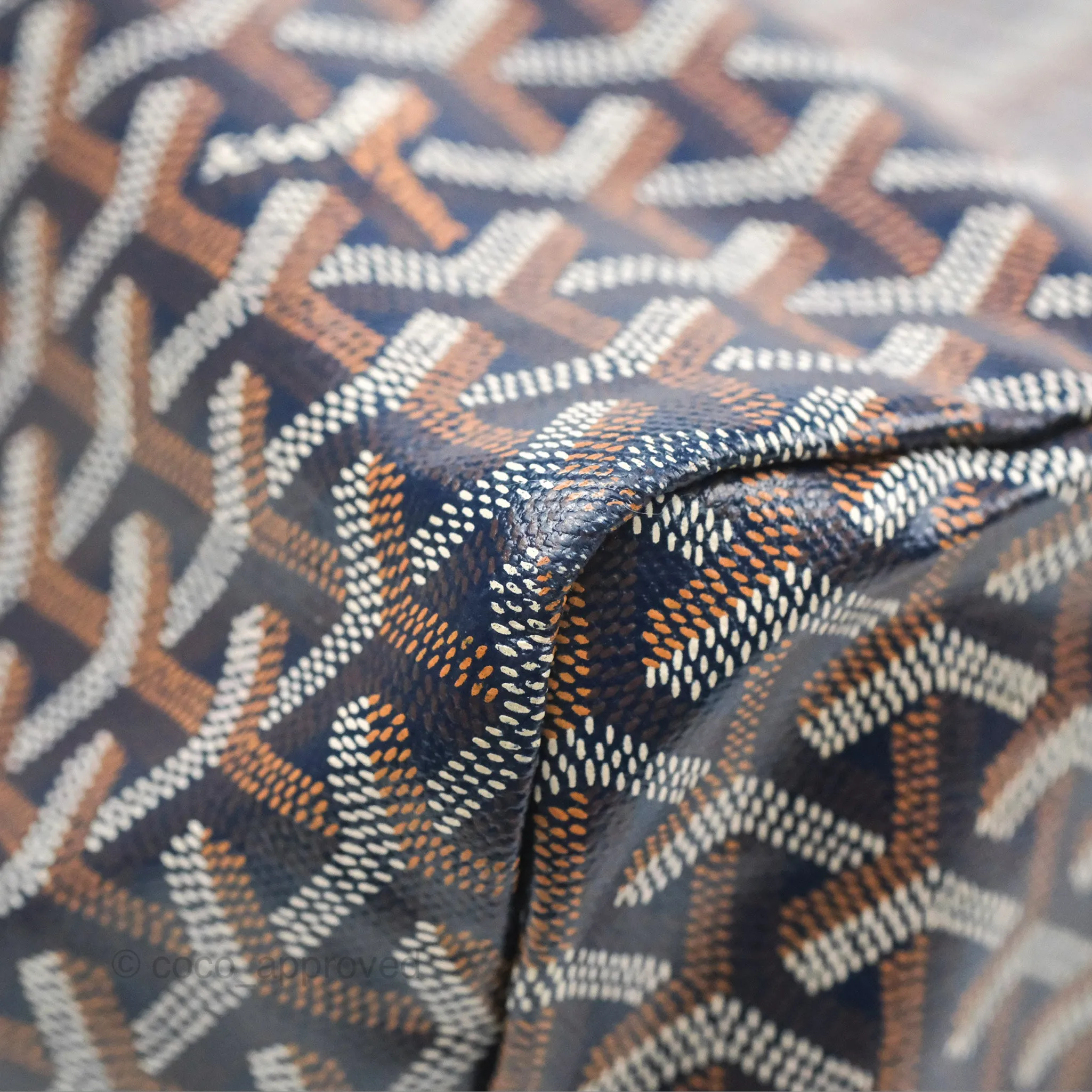 Goyard St. Louis Tote GM Navy/Tan