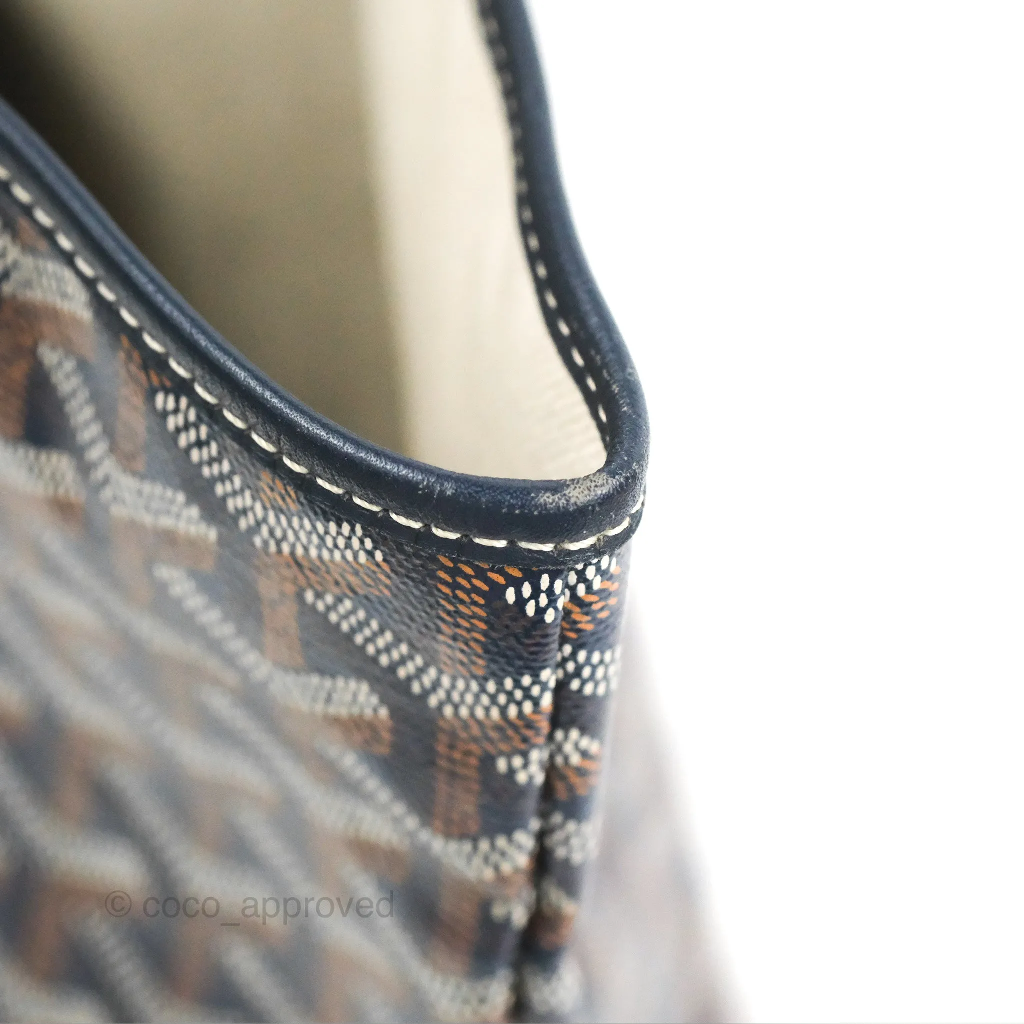 Goyard St. Louis Tote GM Navy/Tan