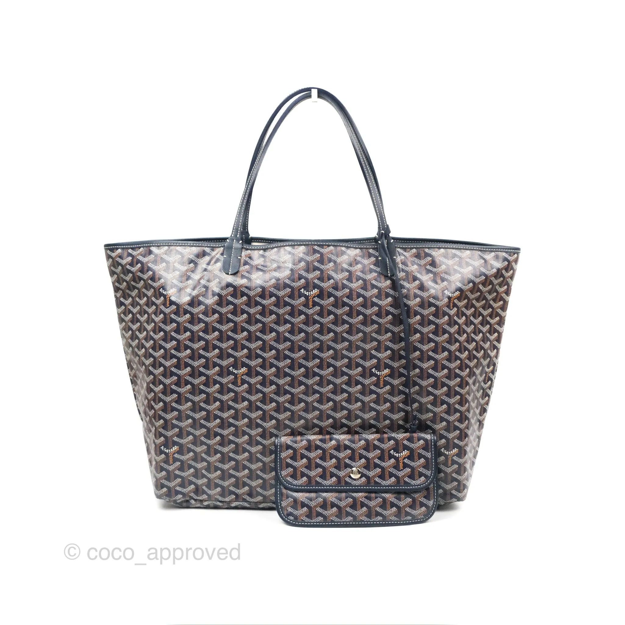 Goyard St. Louis Tote GM Navy/Tan