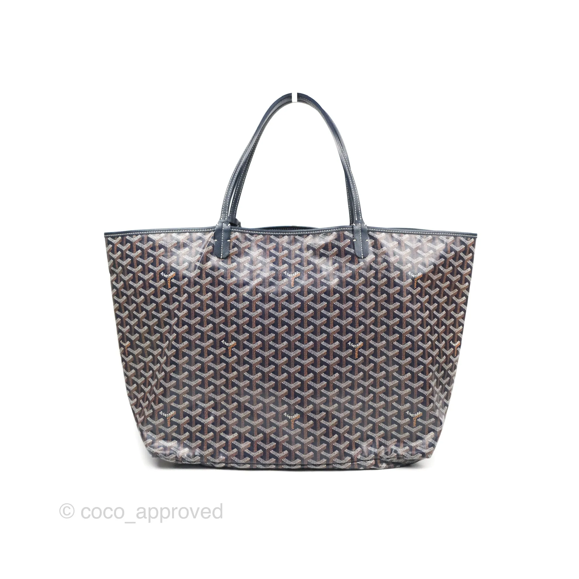 Goyard St. Louis Tote GM Navy/Tan