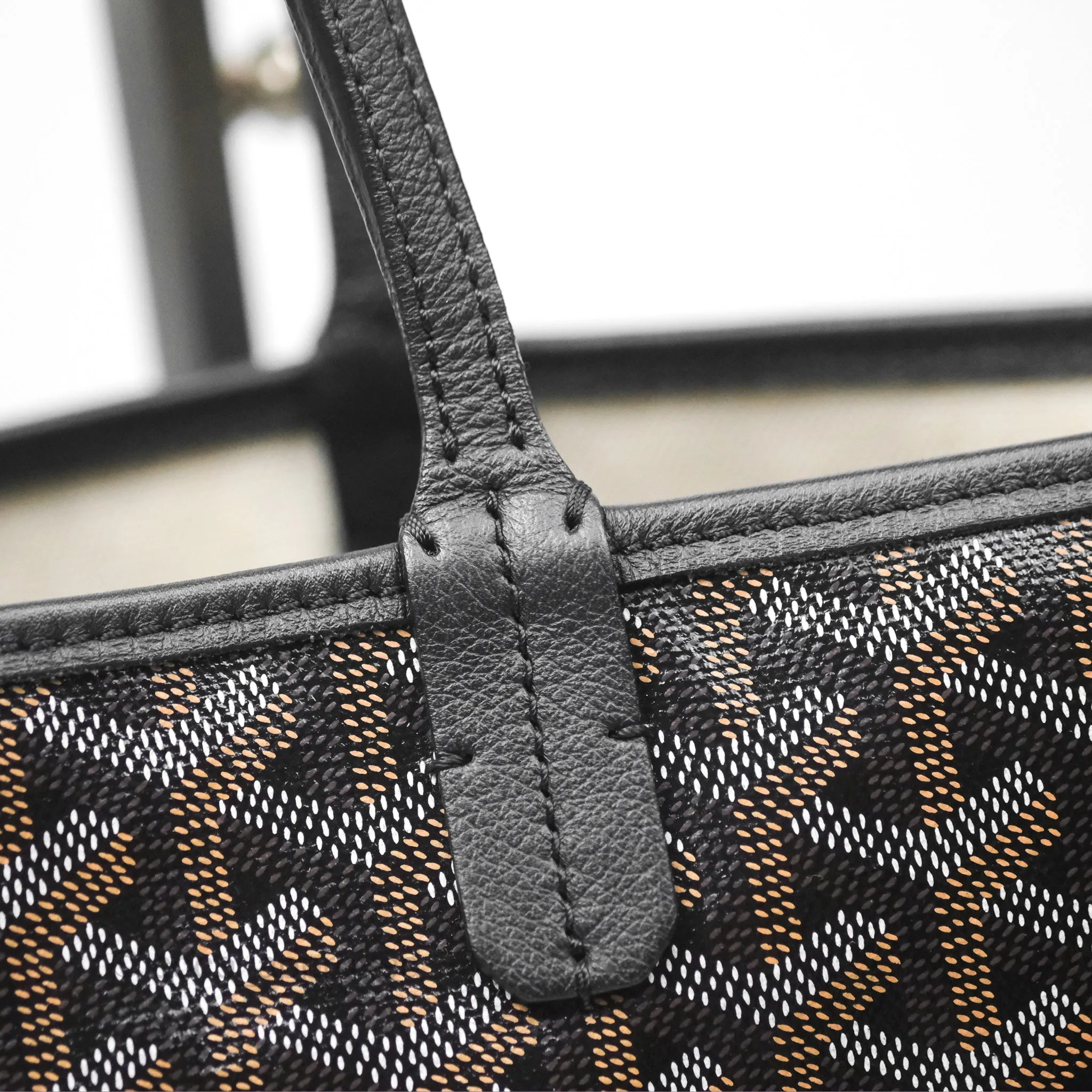 Goyard St Louis Tote PM Goyardine Canvas Black