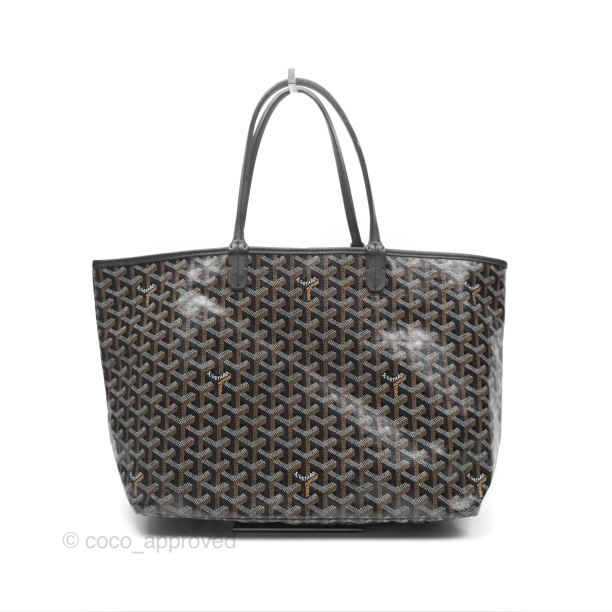 Goyard St Louis Tote PM Goyardine Canvas Black