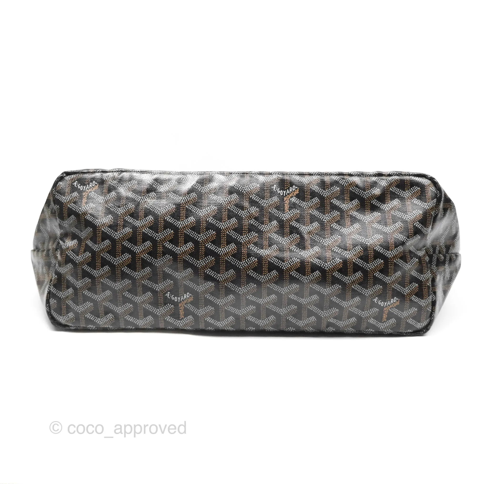 Goyard St Louis Tote PM Goyardine Canvas Black