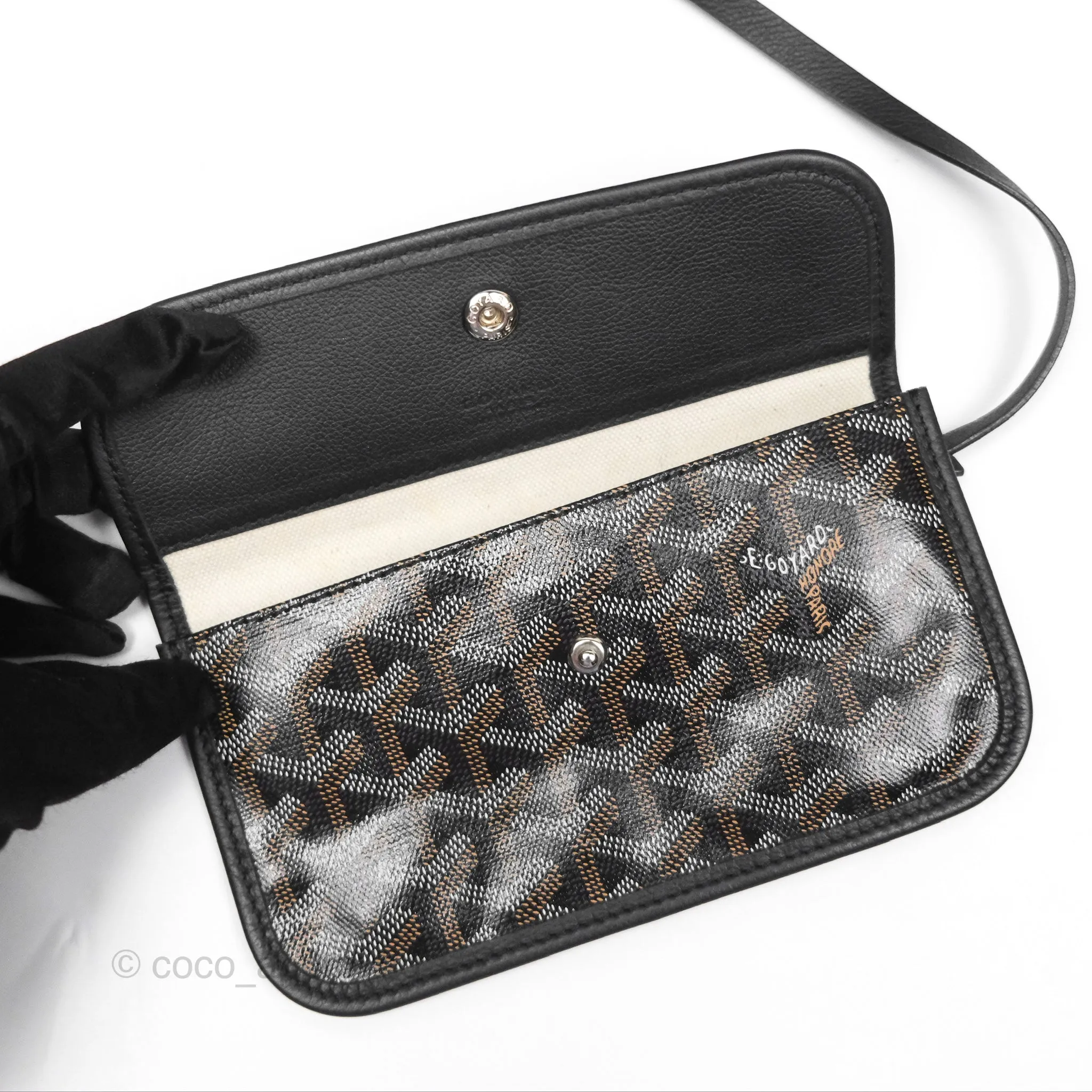 Goyard St Louis Tote PM Goyardine Canvas Black