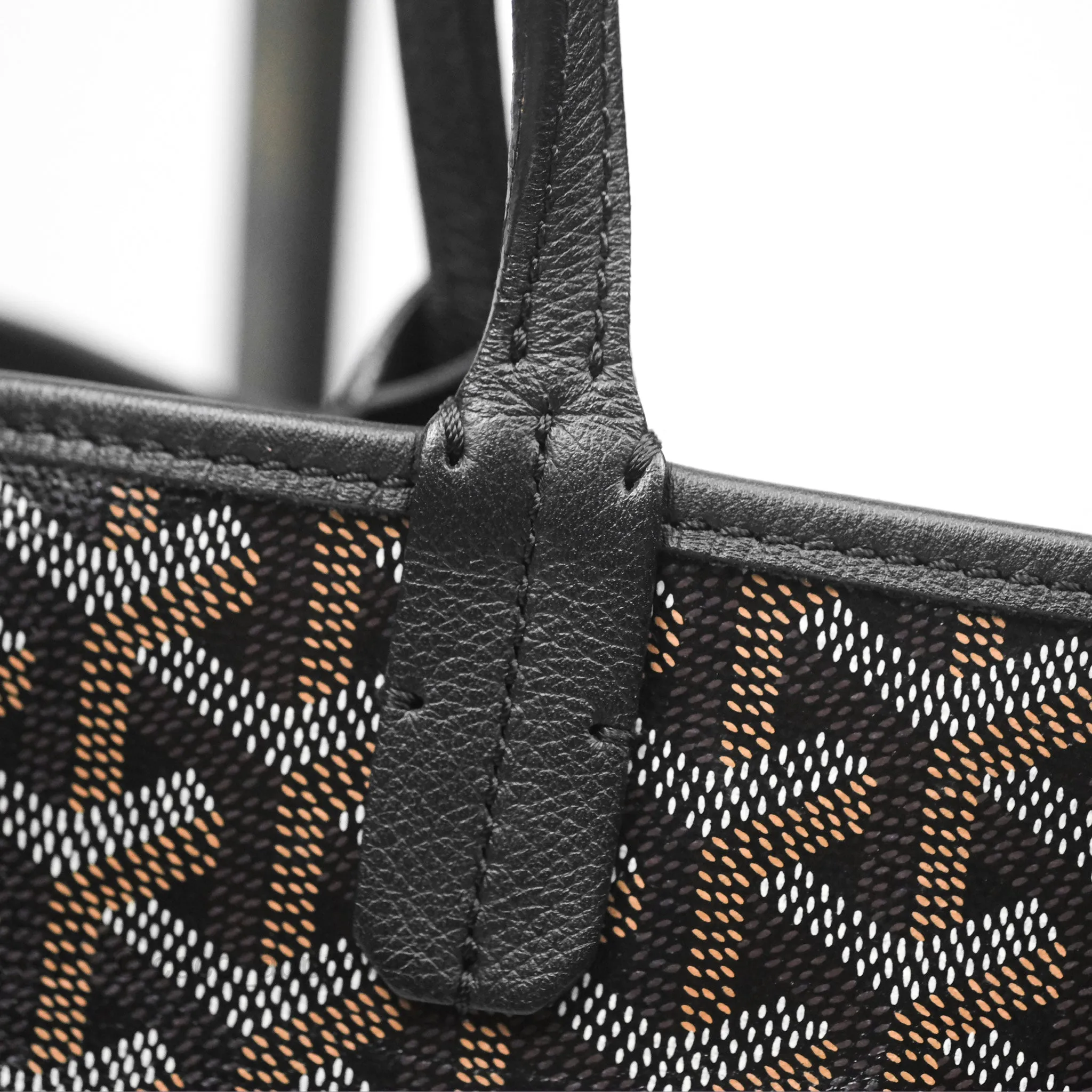 Goyard St Louis Tote PM Goyardine Canvas Black