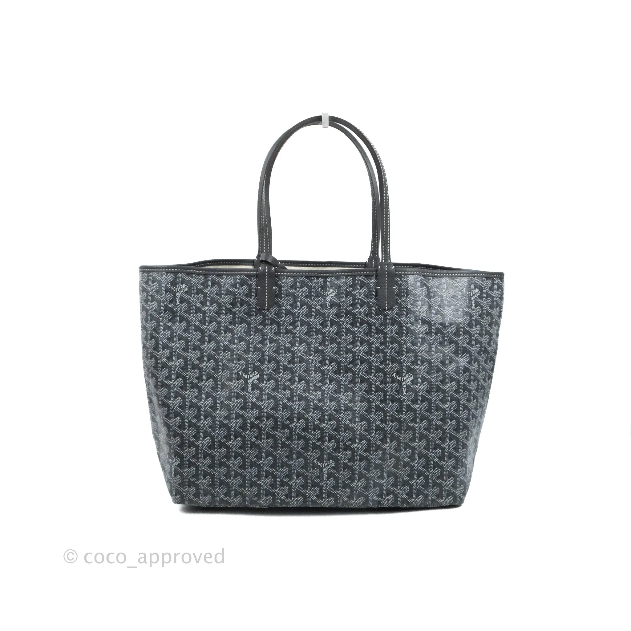Goyard St Louis Tote PM Goyardine Canvas Grey