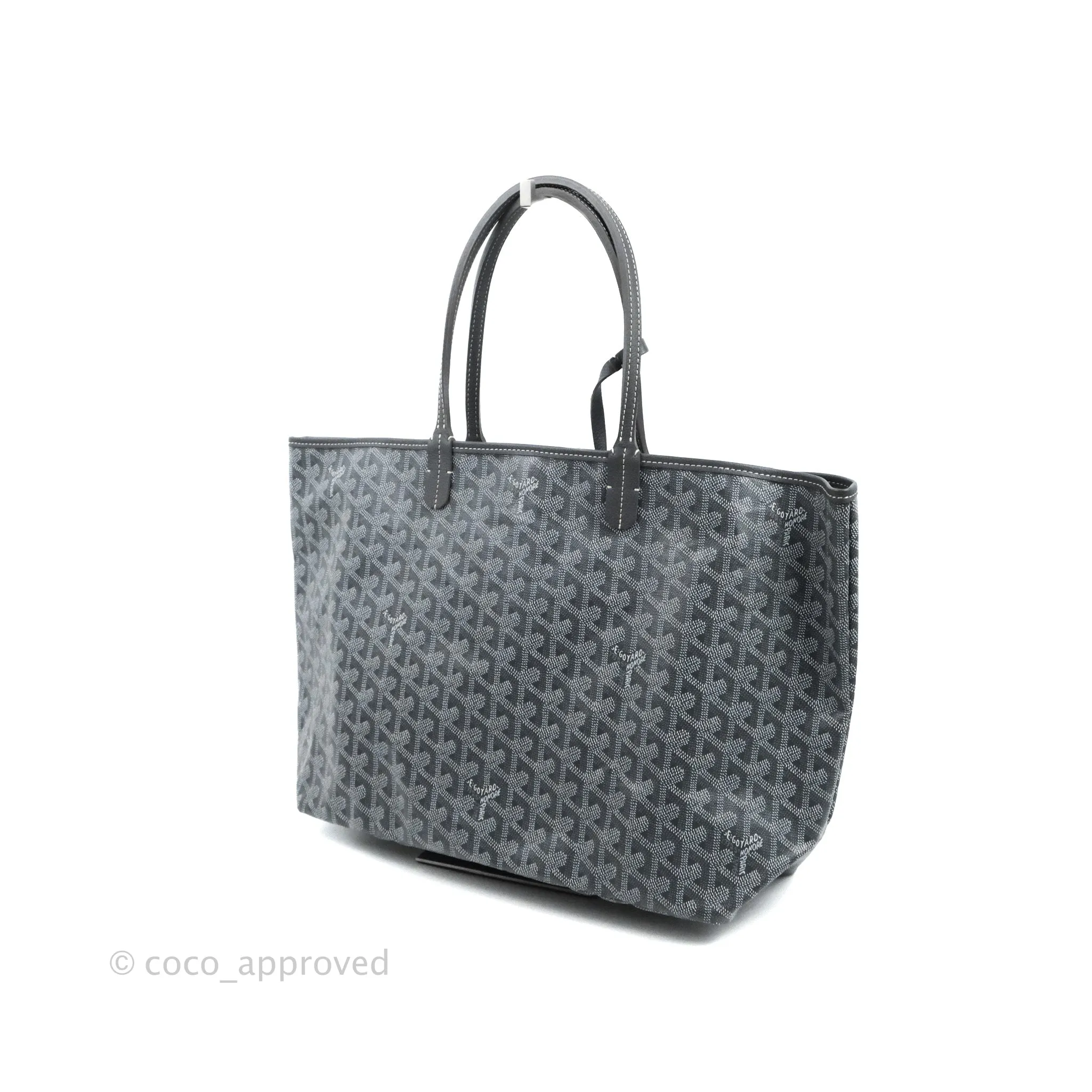 Goyard St Louis Tote PM Goyardine Canvas Grey