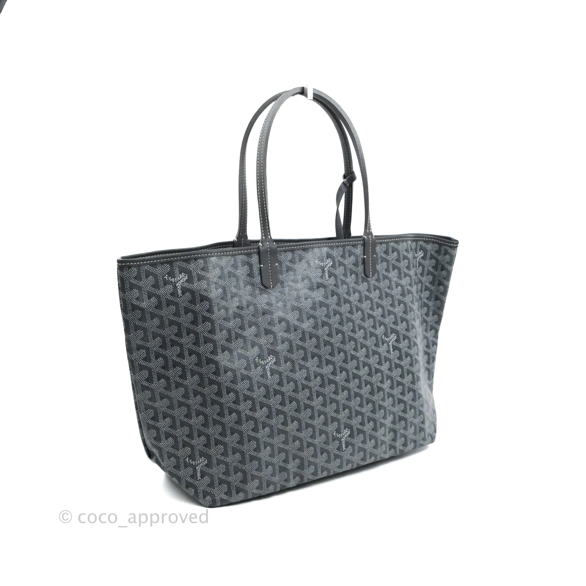Goyard St Louis Tote PM Goyardine Canvas Grey