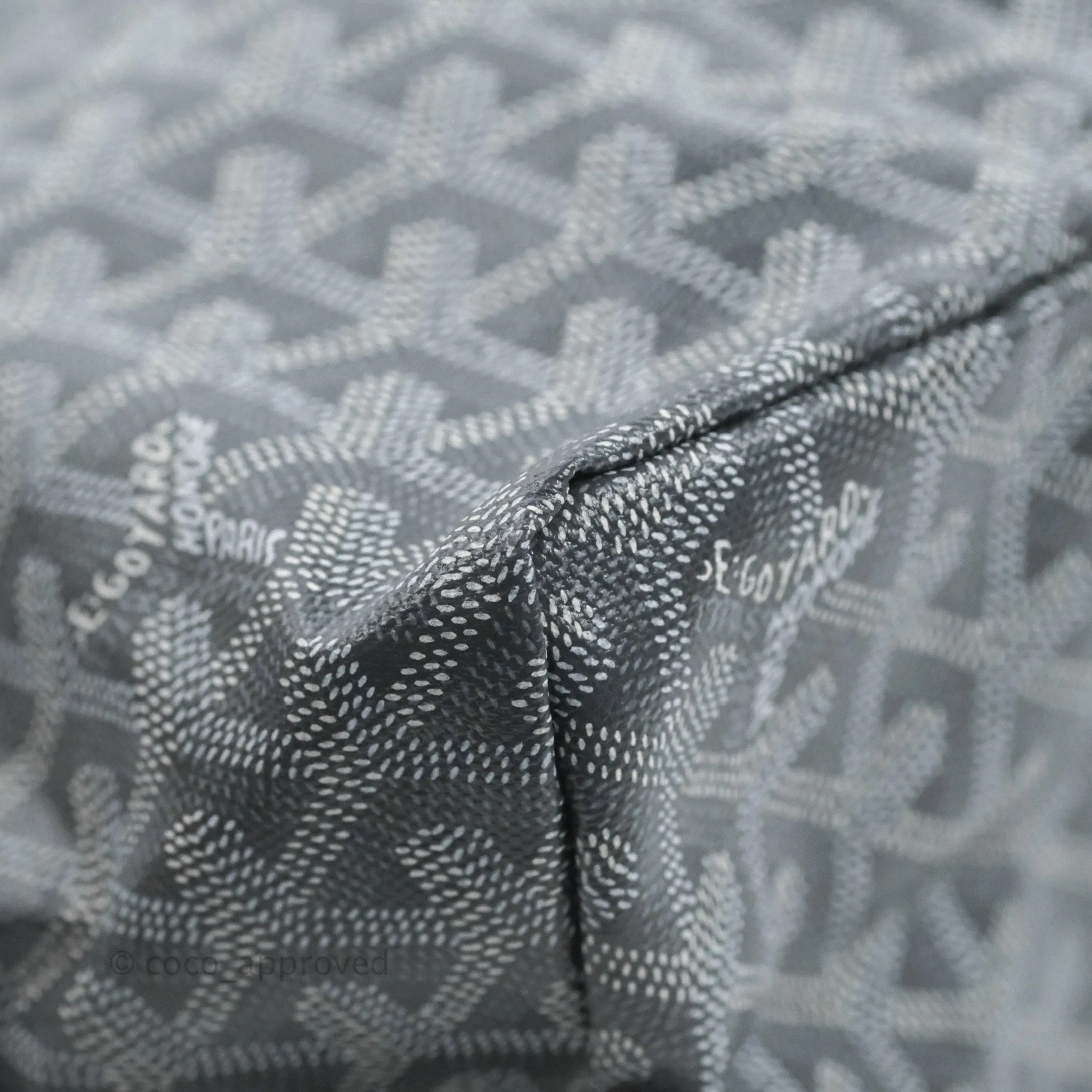 Goyard St Louis Tote PM Goyardine Canvas Grey