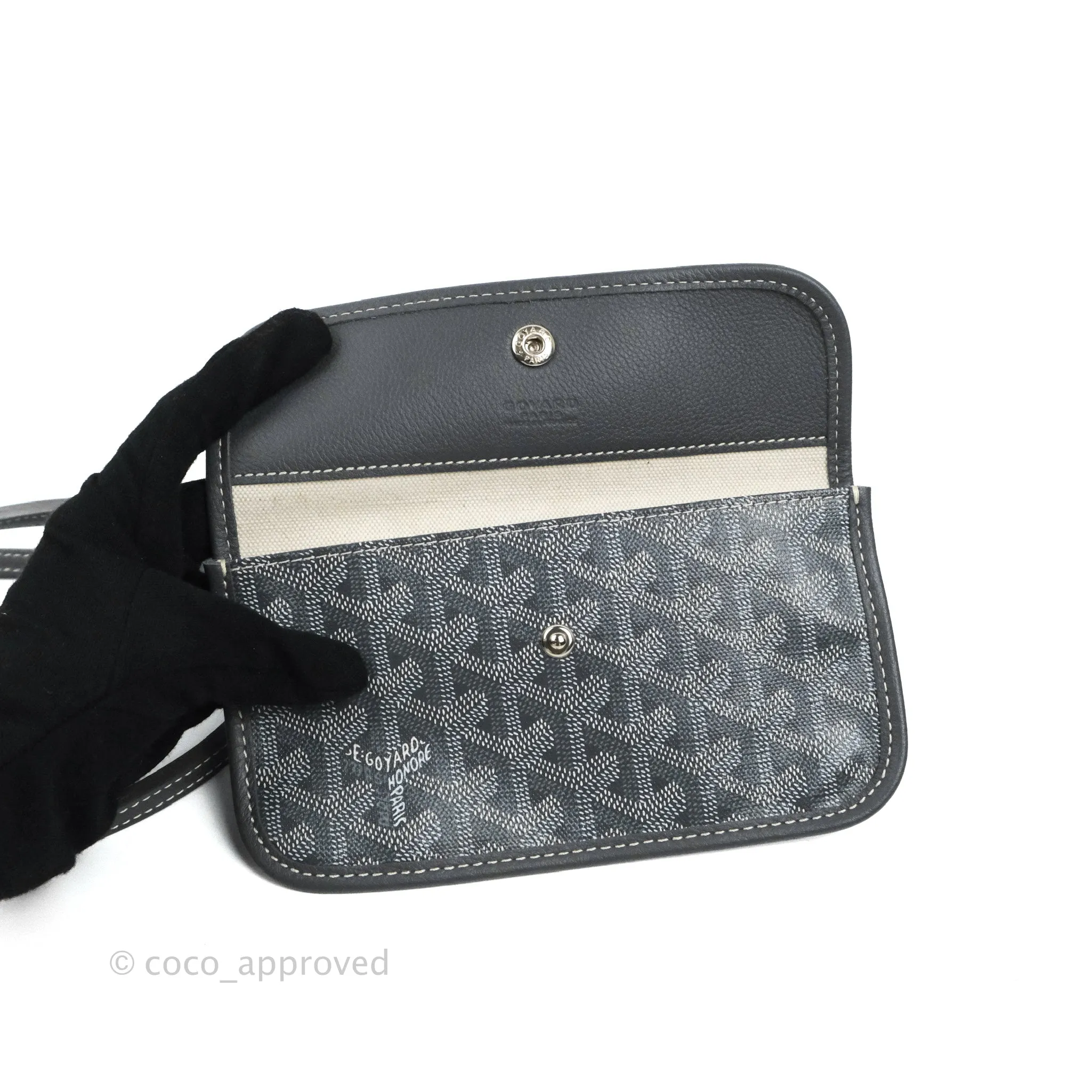 Goyard St Louis Tote PM Goyardine Canvas Grey