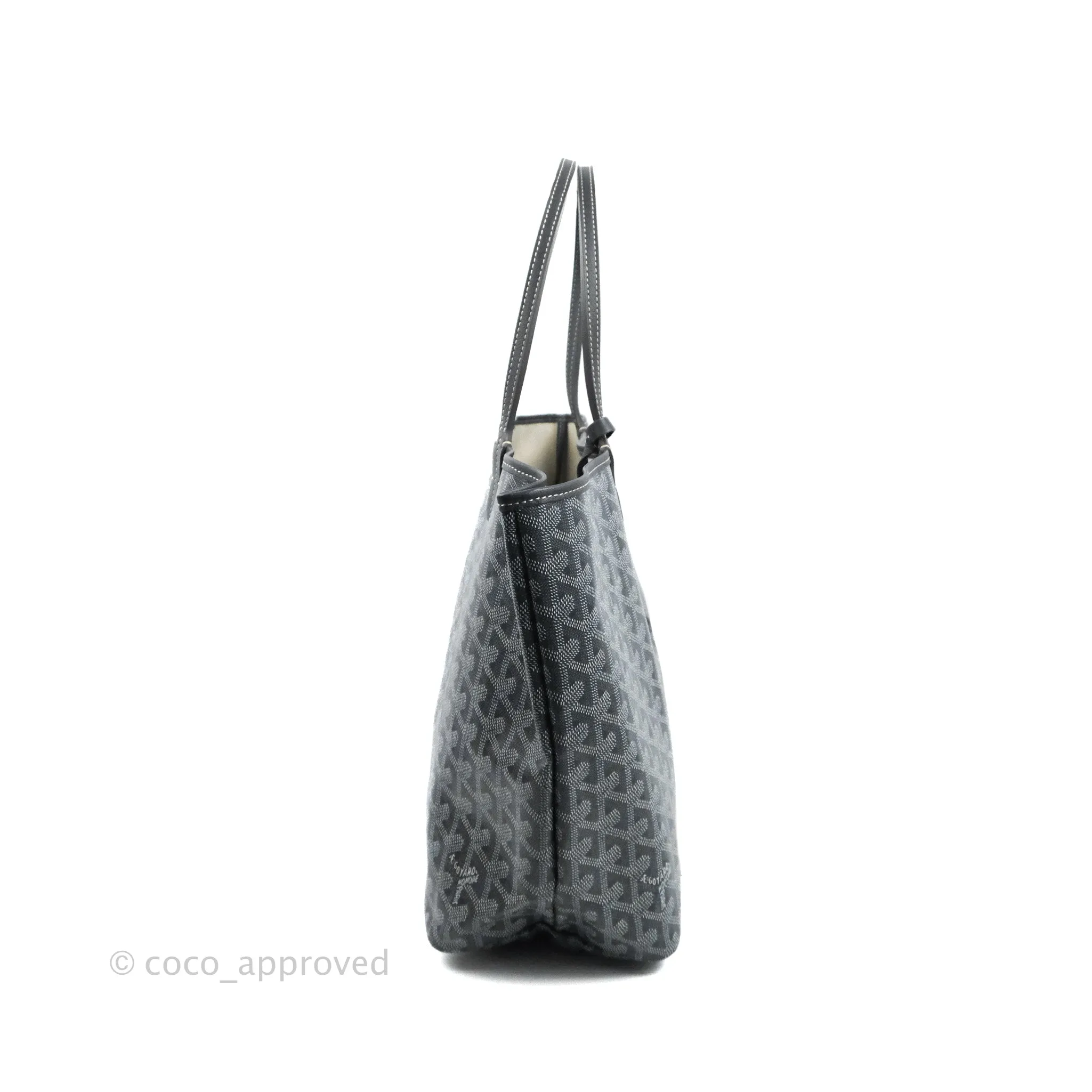 Goyard St Louis Tote PM Goyardine Canvas Grey