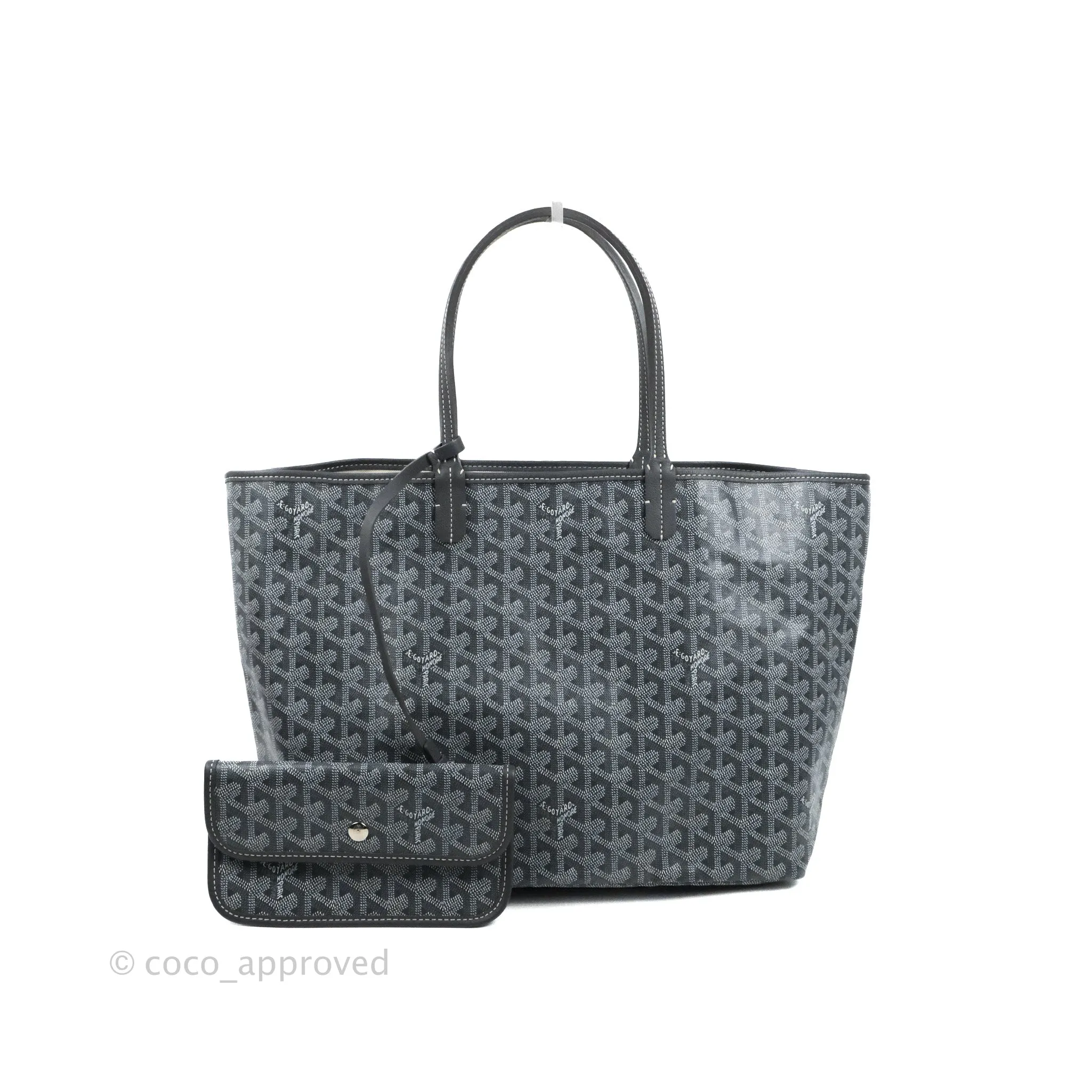 Goyard St Louis Tote PM Goyardine Canvas Grey