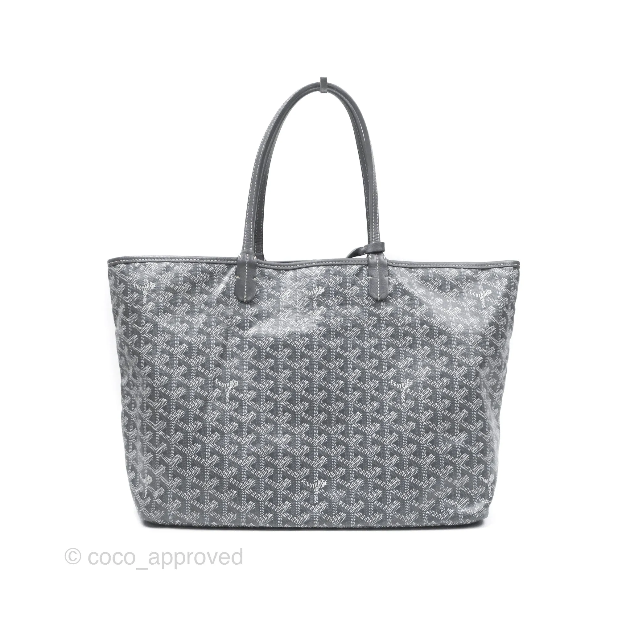 Goyard St Louis Tote PM Grey Canvas