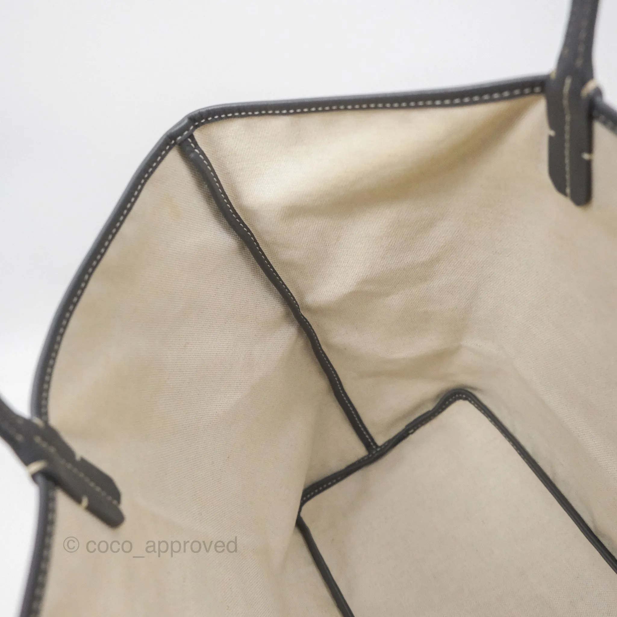 Goyard St Louis Tote PM Grey Canvas