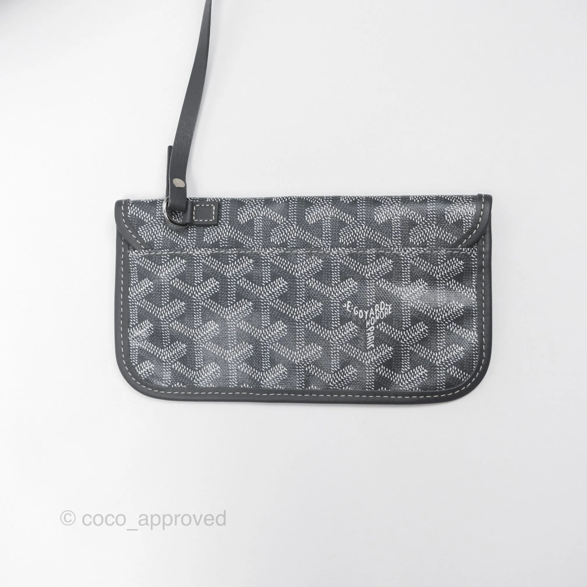 Goyard St Louis Tote PM Grey Canvas