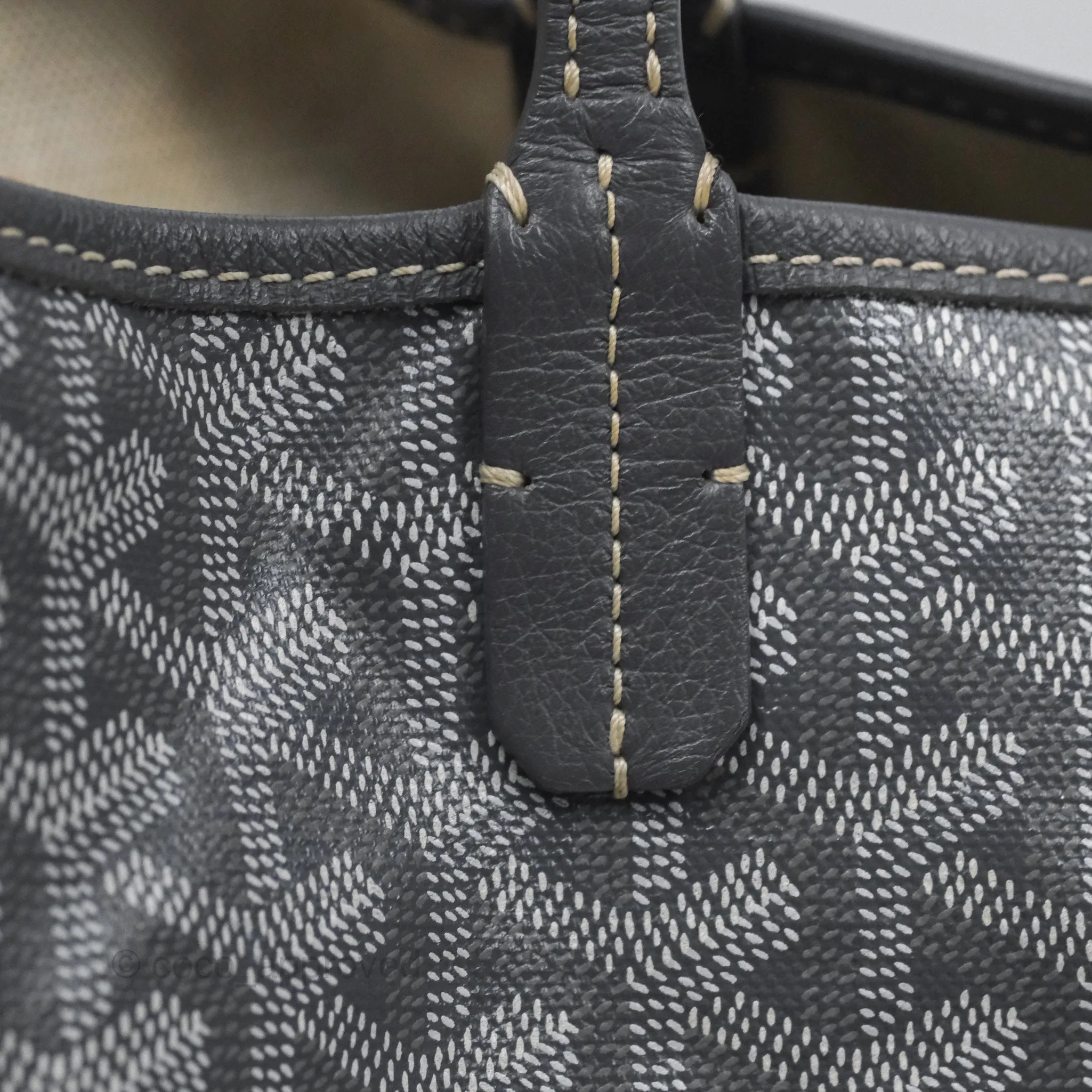 Goyard St Louis Tote PM Grey Canvas