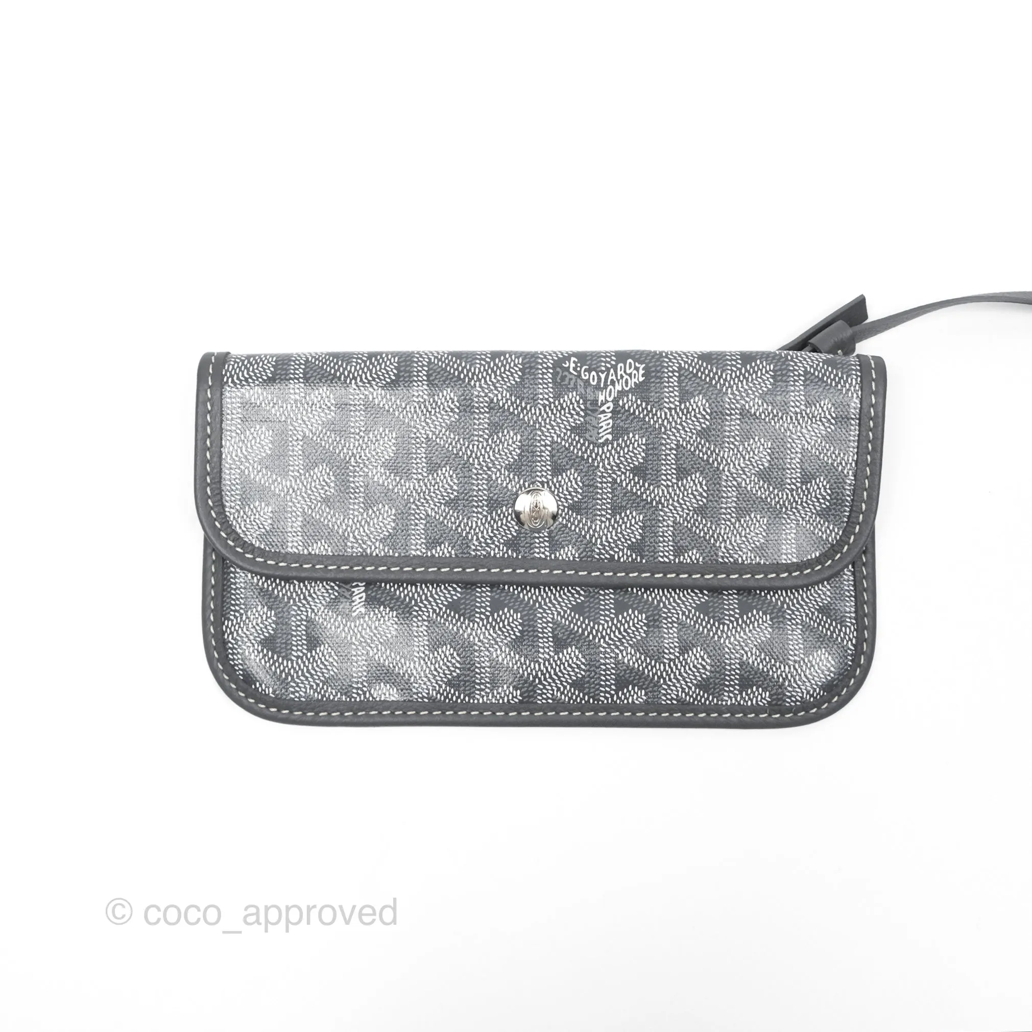 Goyard St Louis Tote PM Grey Canvas