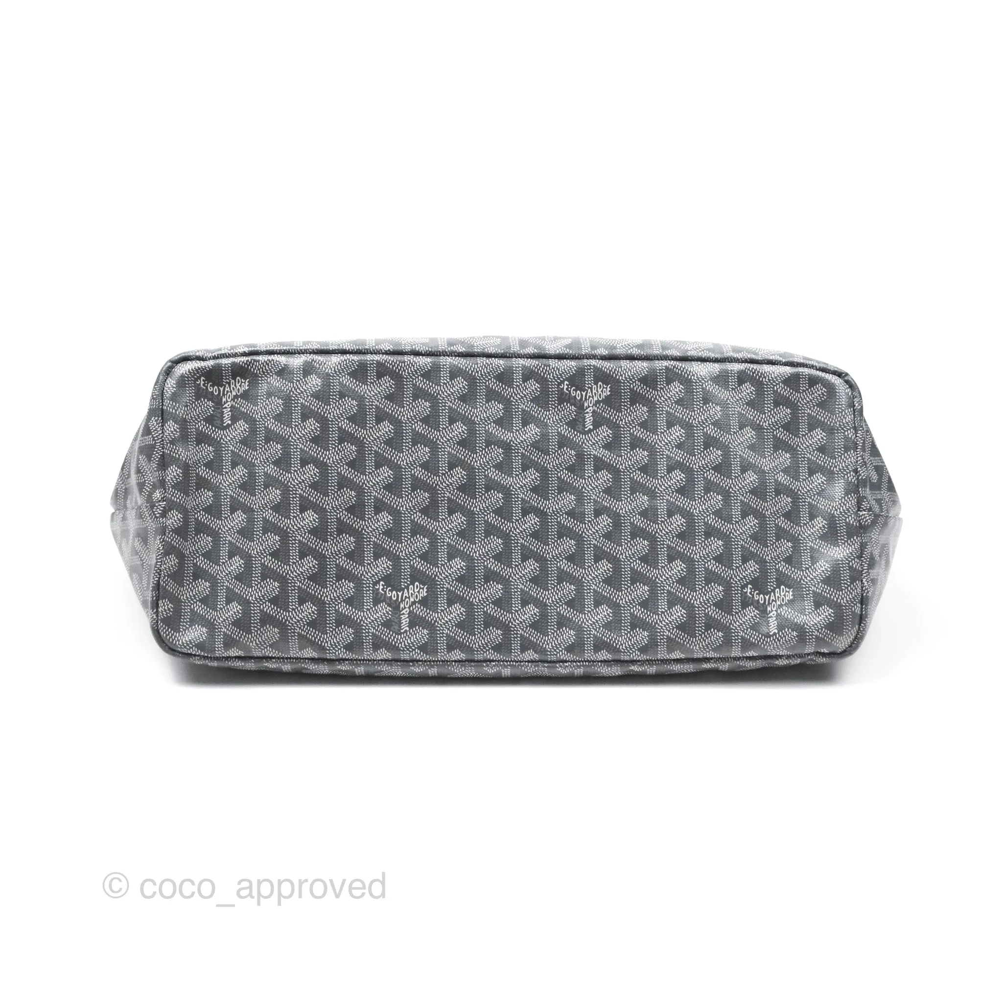Goyard St Louis Tote PM Grey Canvas