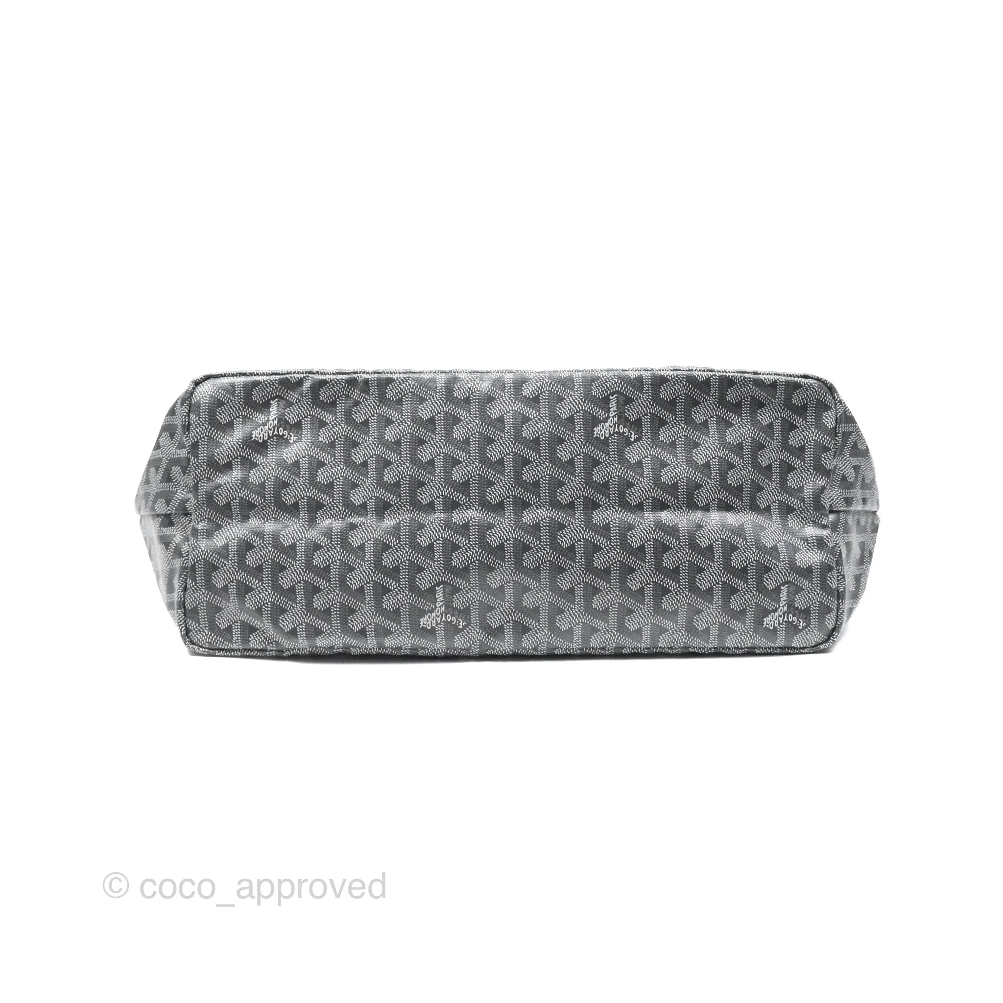 Goyard St Louis Tote PM Grey Canvas