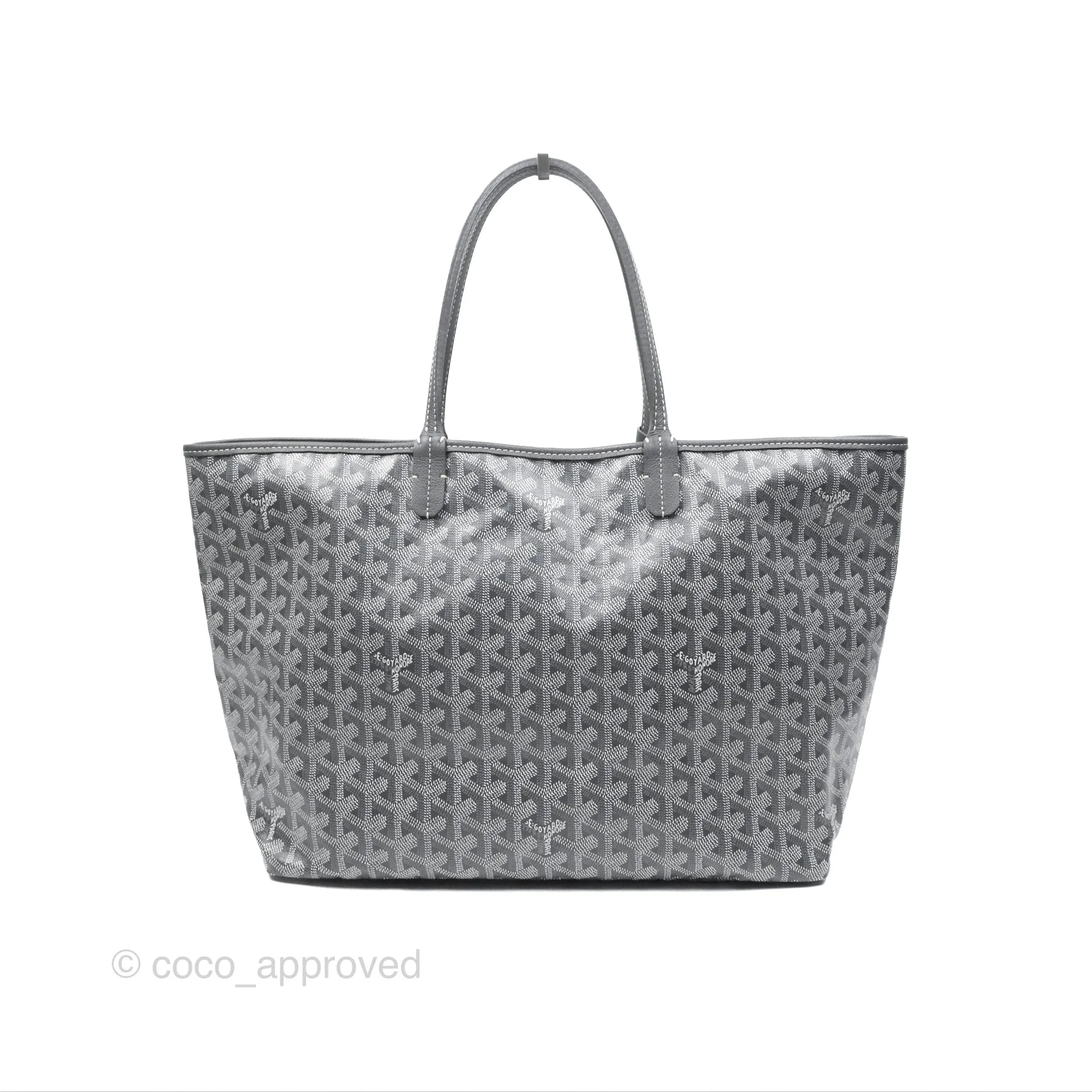 Goyard St Louis Tote PM Grey Canvas