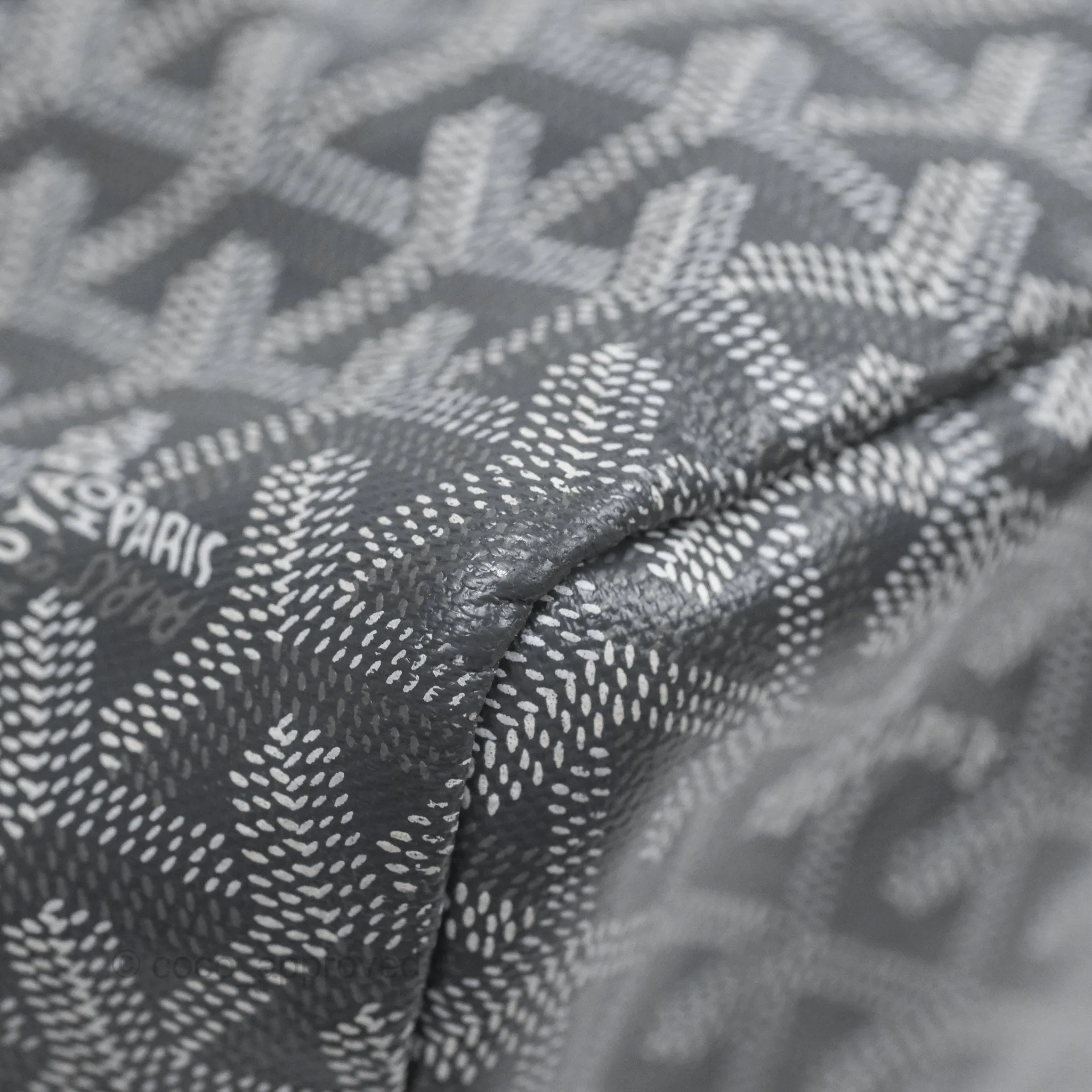 Goyard St Louis Tote PM Grey Canvas
