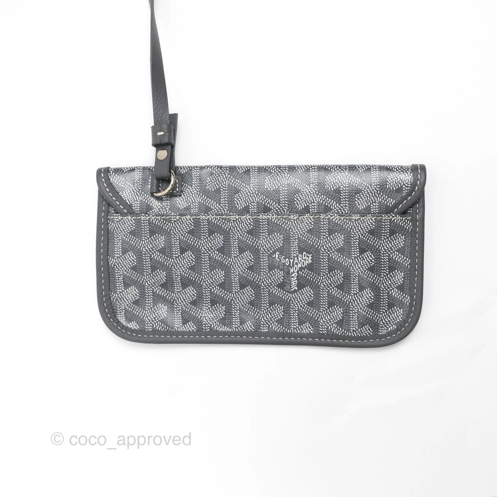 Goyard St Louis Tote PM Grey Canvas