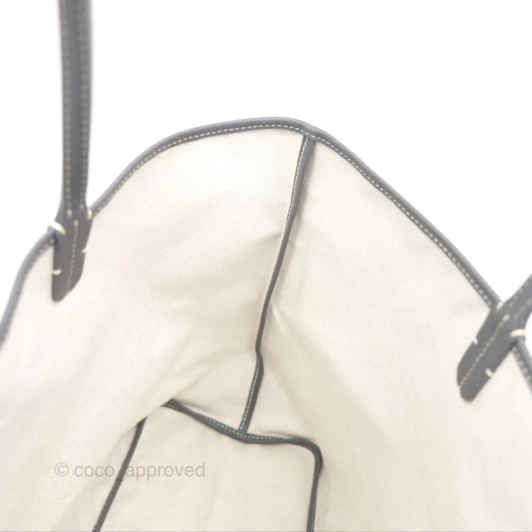 Goyard St Louis Tote PM Grey Canvas