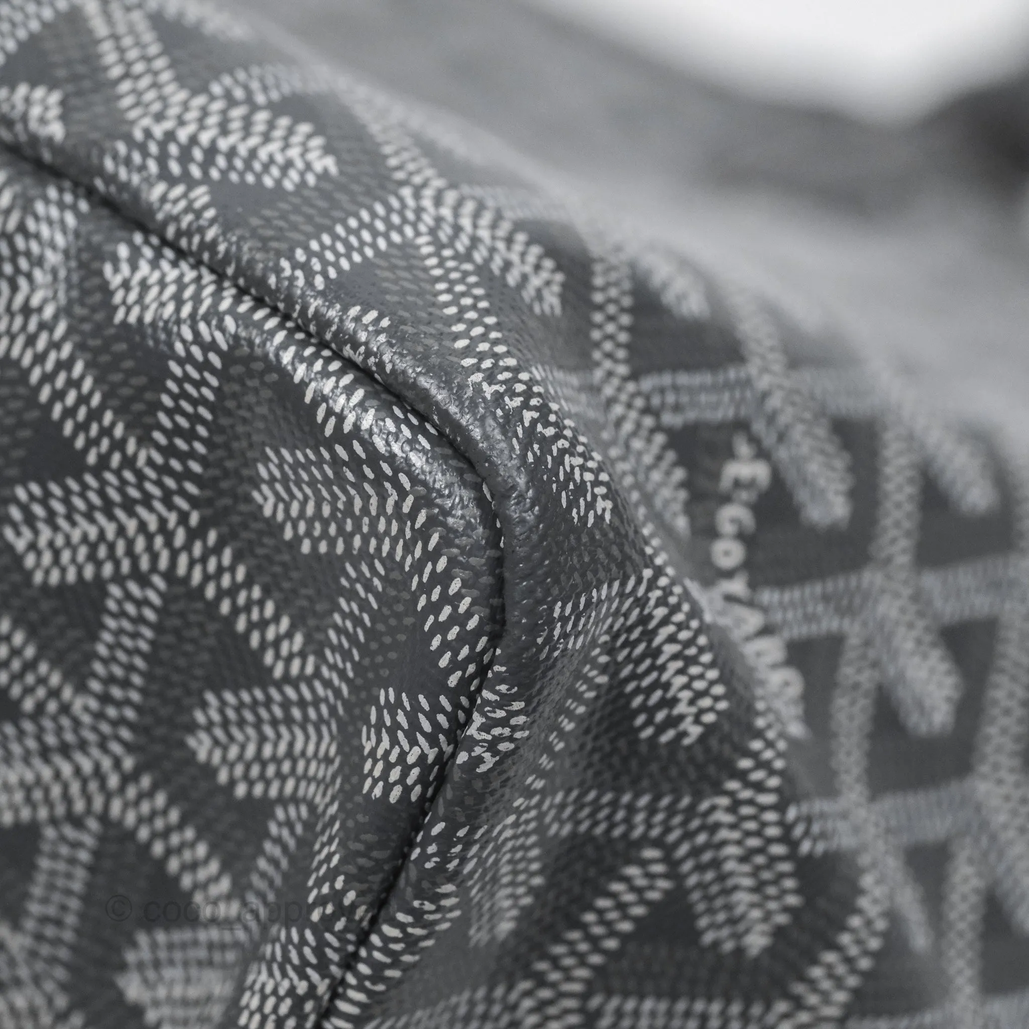 Goyard St Louis Tote PM Grey Canvas
