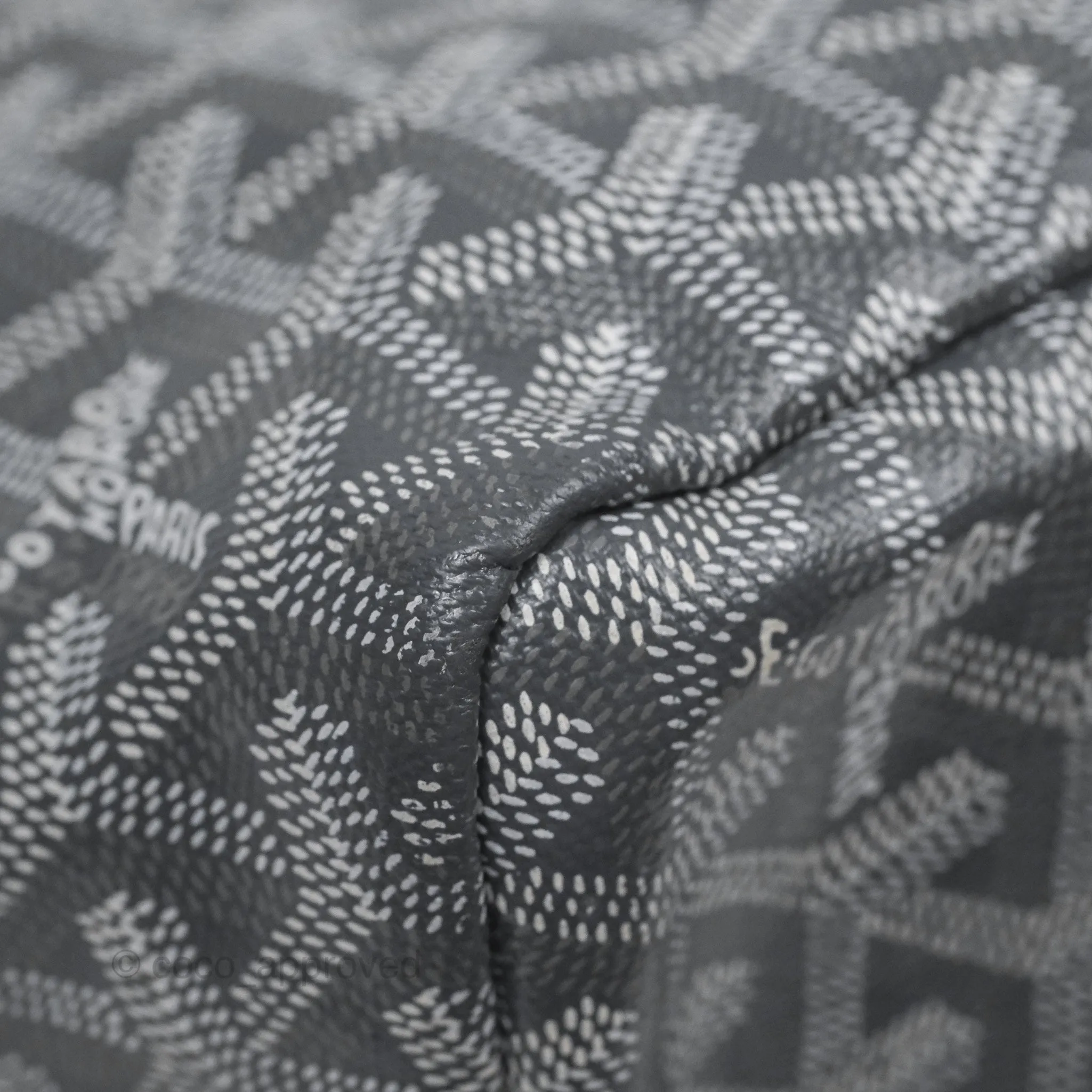 Goyard St Louis Tote PM Grey Canvas