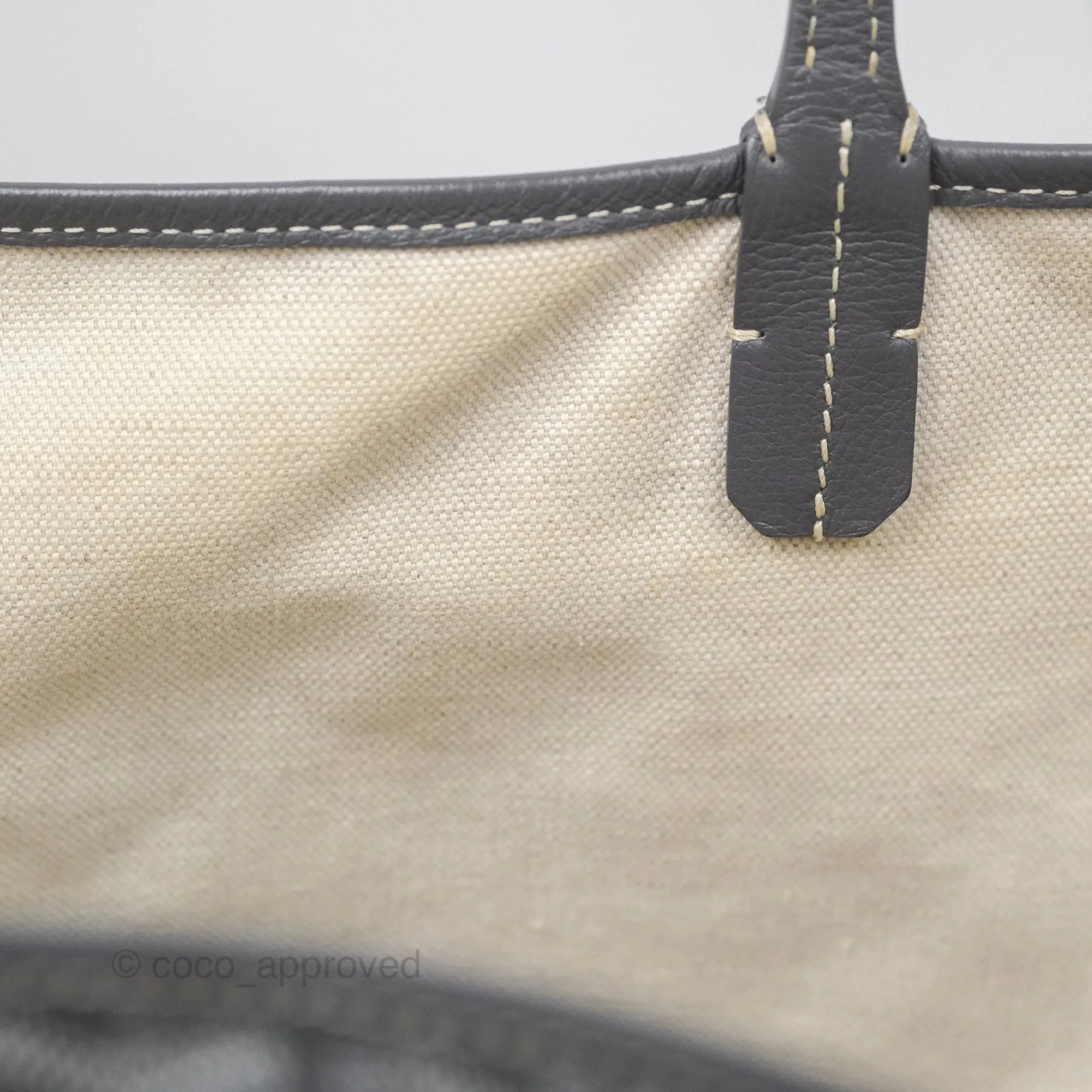Goyard St Louis Tote PM Grey Canvas
